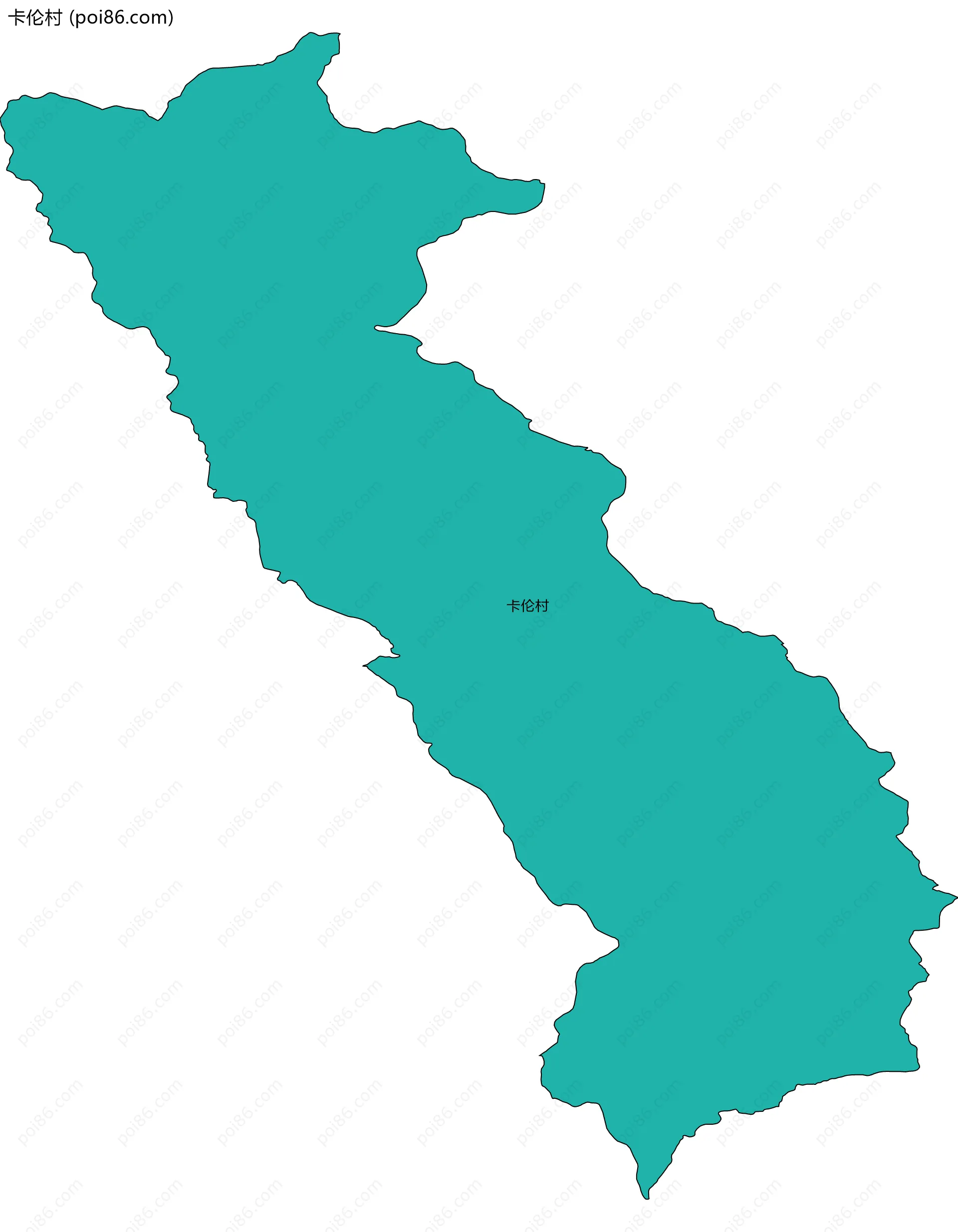 卡伦村边界地图