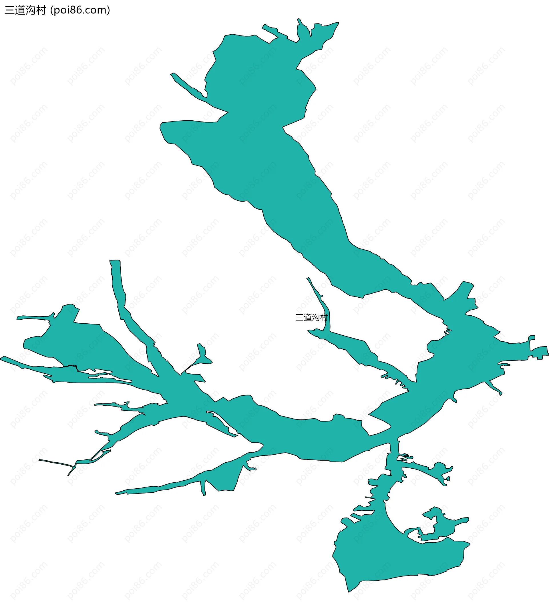 三道沟村边界地图