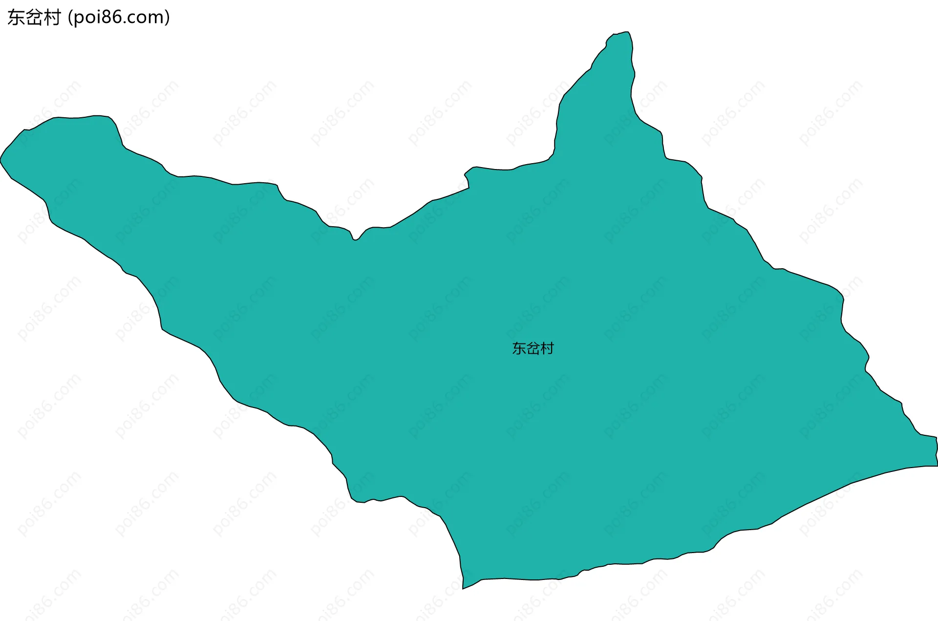 东岔村边界地图