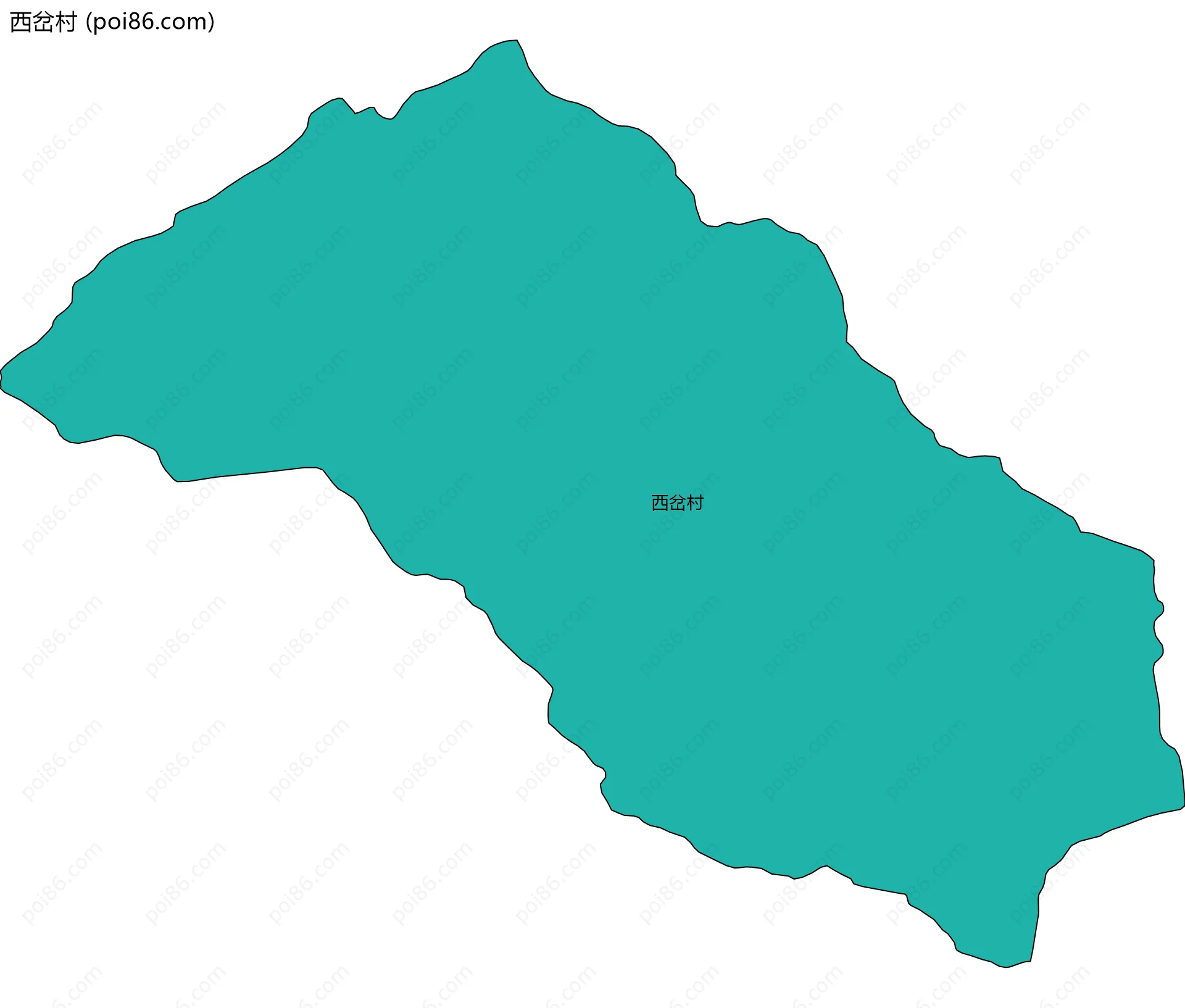 西岔村边界地图