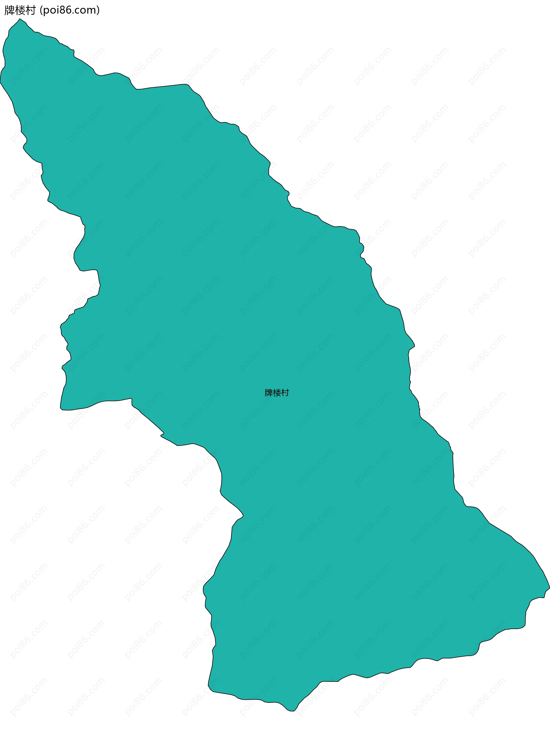 牌楼村边界地图