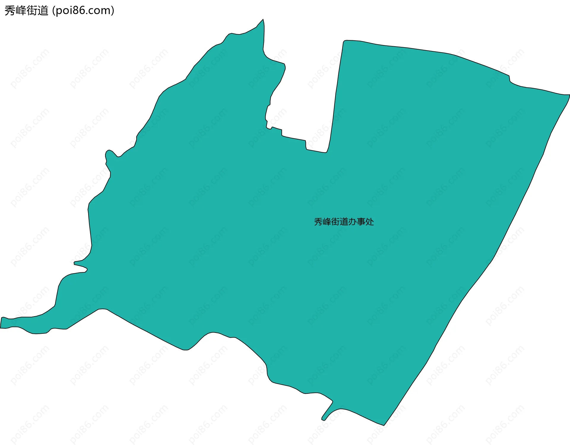 秀峰街道边界地图(五级行政区划)