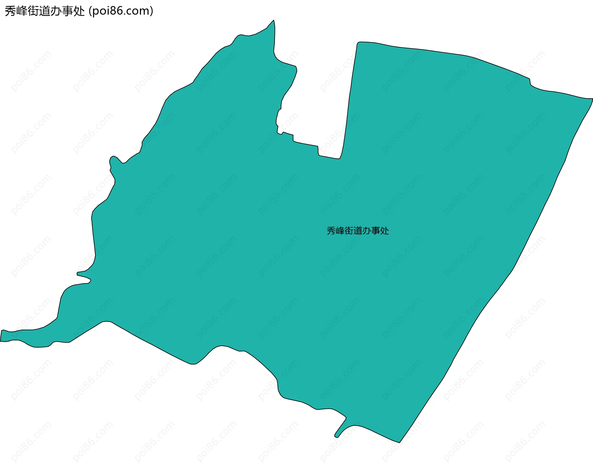 秀峰街道办事处边界地图