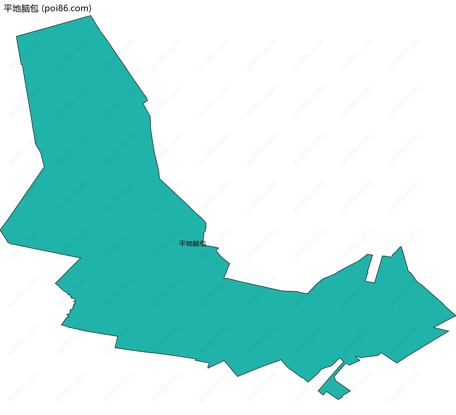 平地脑包边界地图