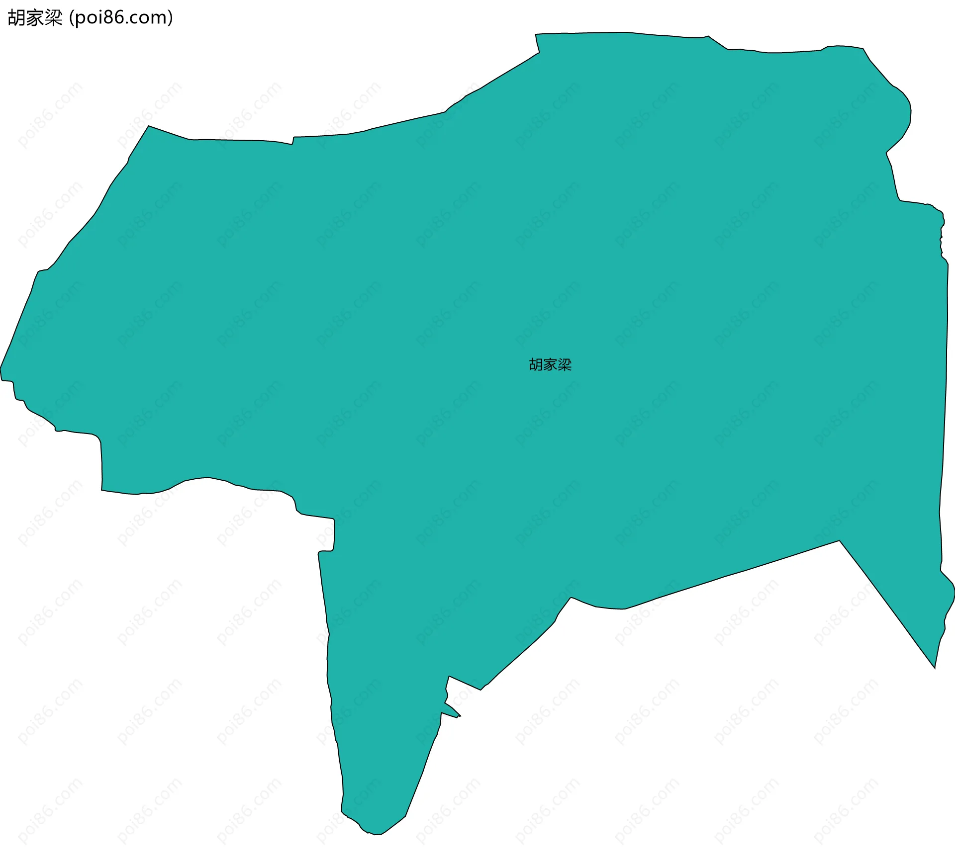 胡家梁边界地图