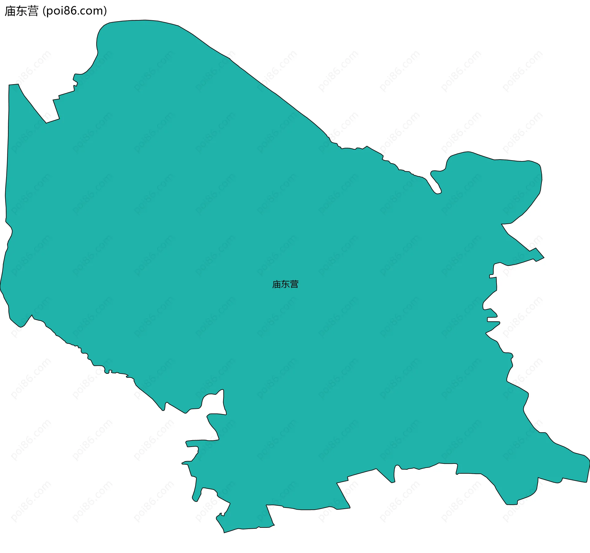 庙东营边界地图
