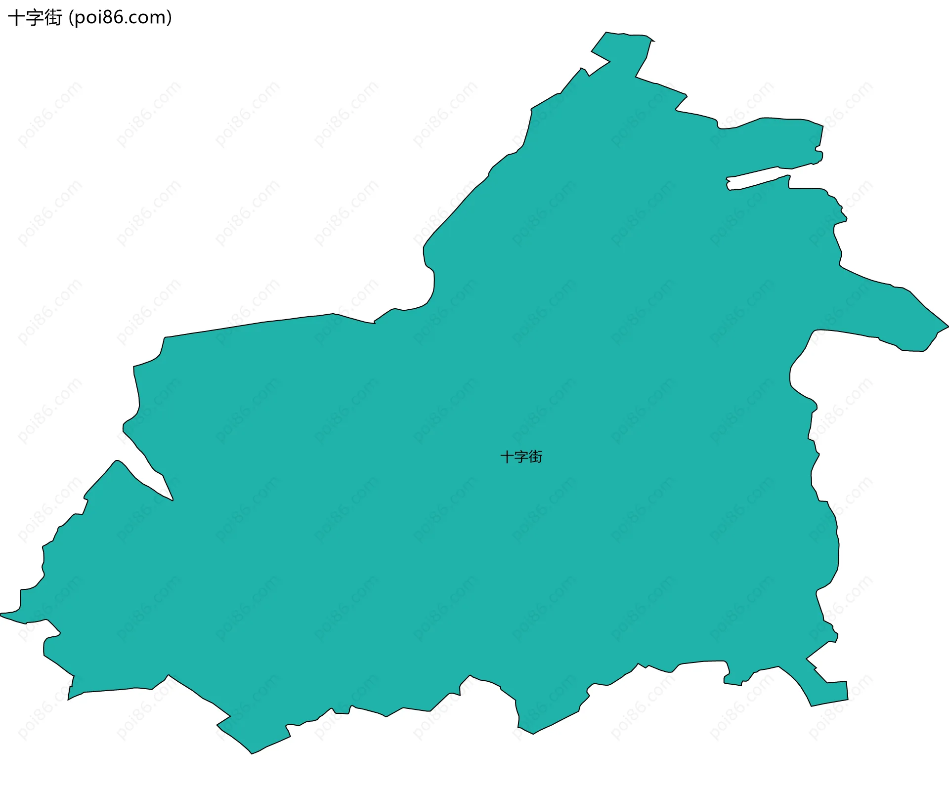 十字街边界地图