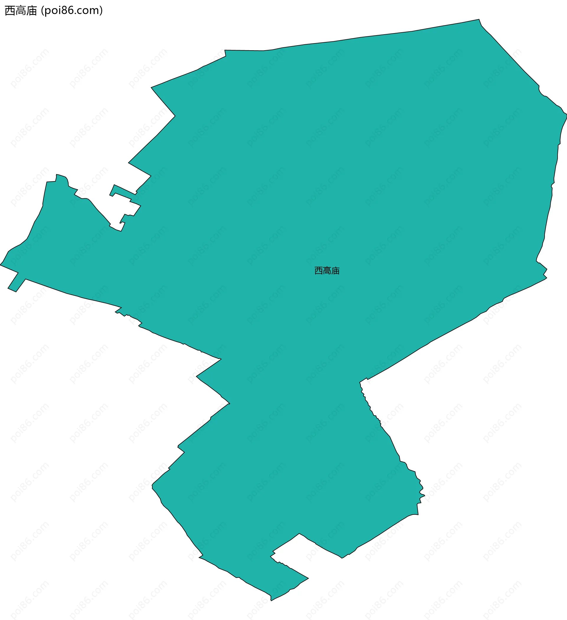 西高庙边界地图