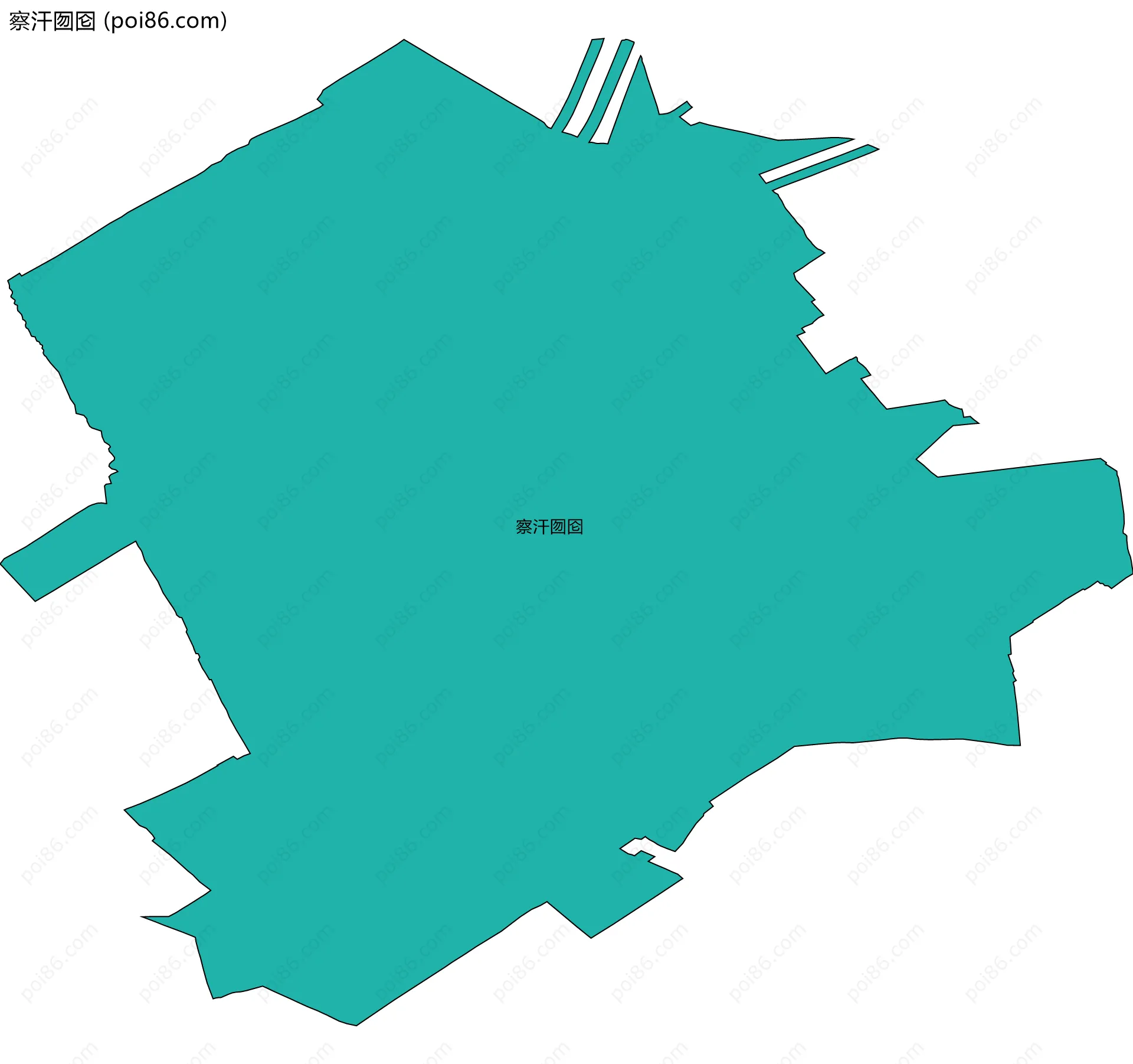 察汗囫囵边界地图