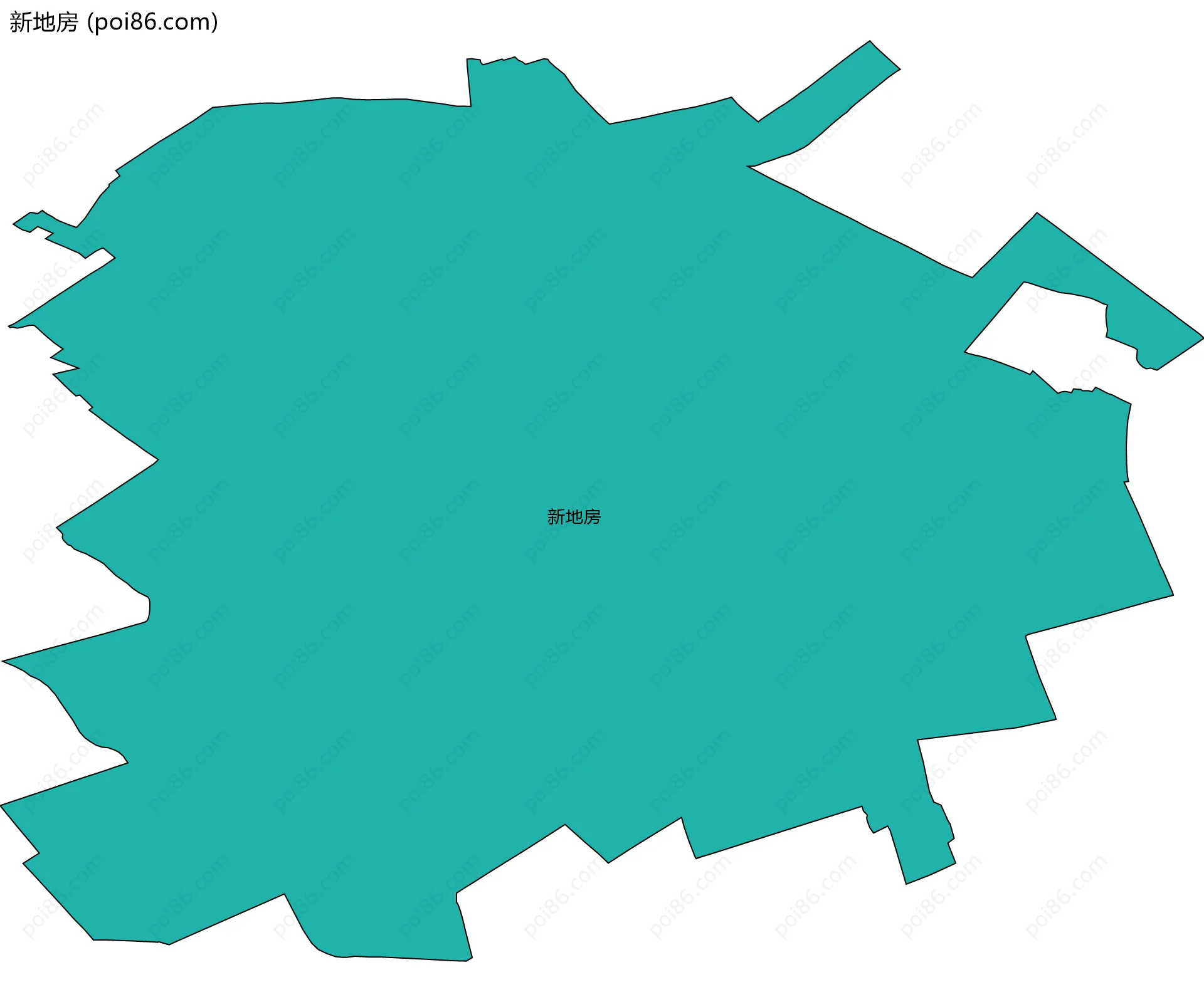 新地房边界地图