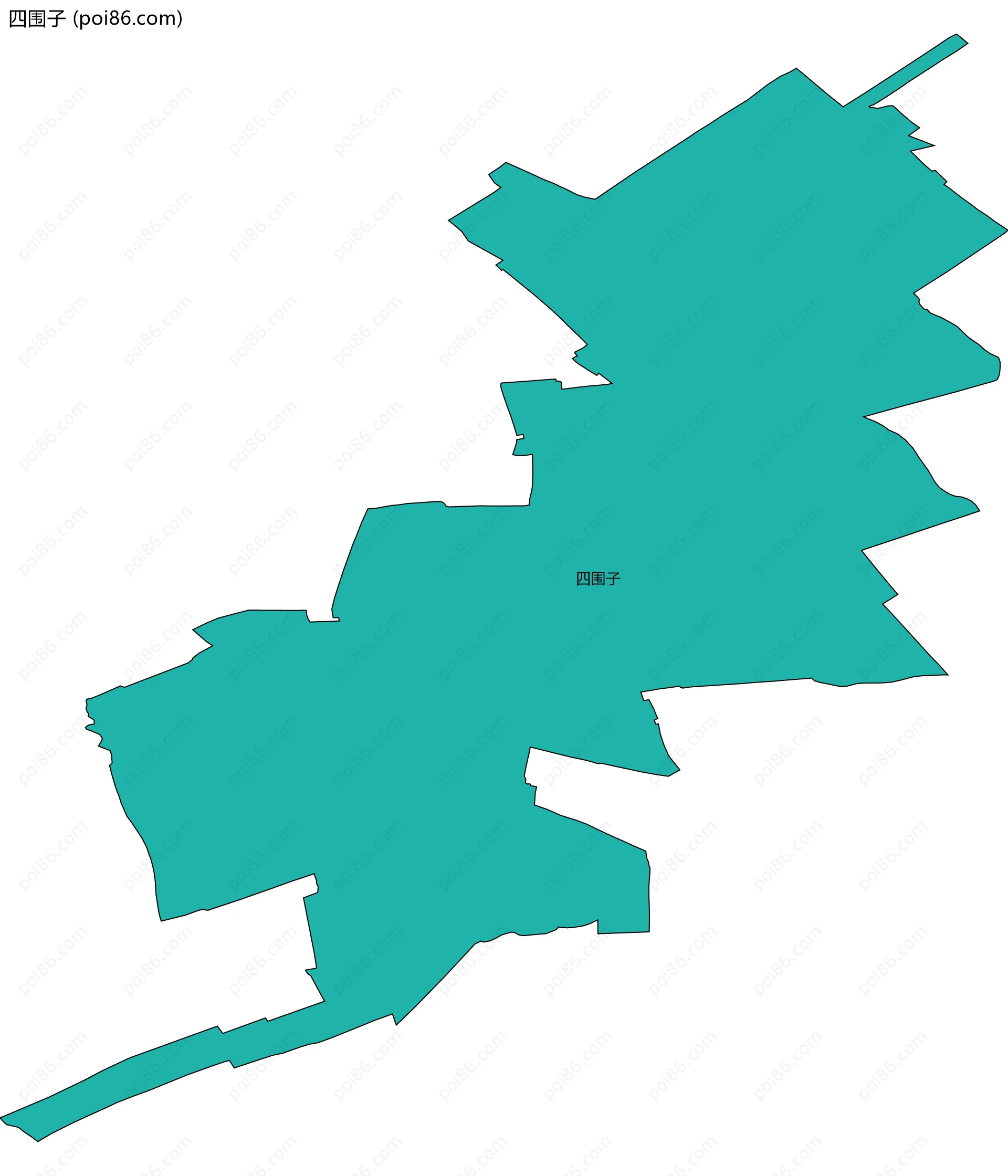 四围子边界地图