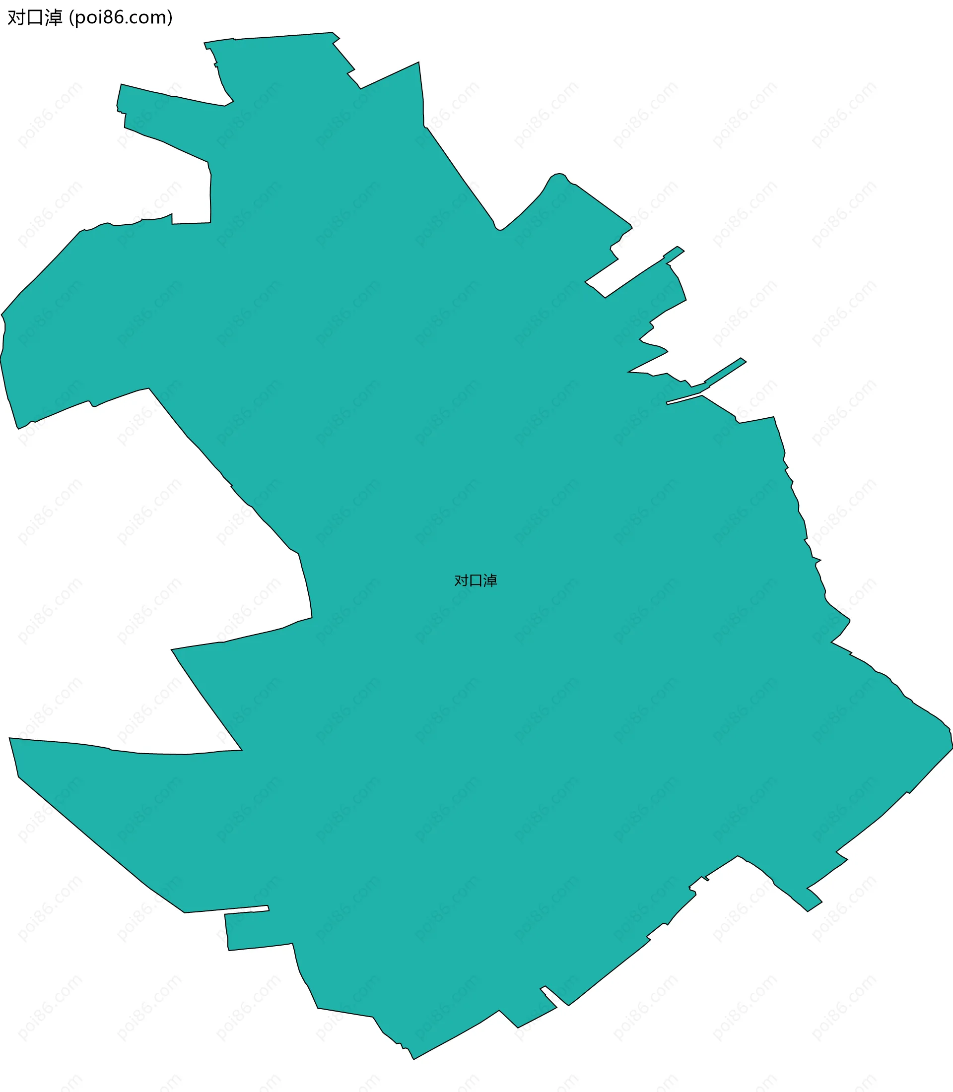 对口淖边界地图