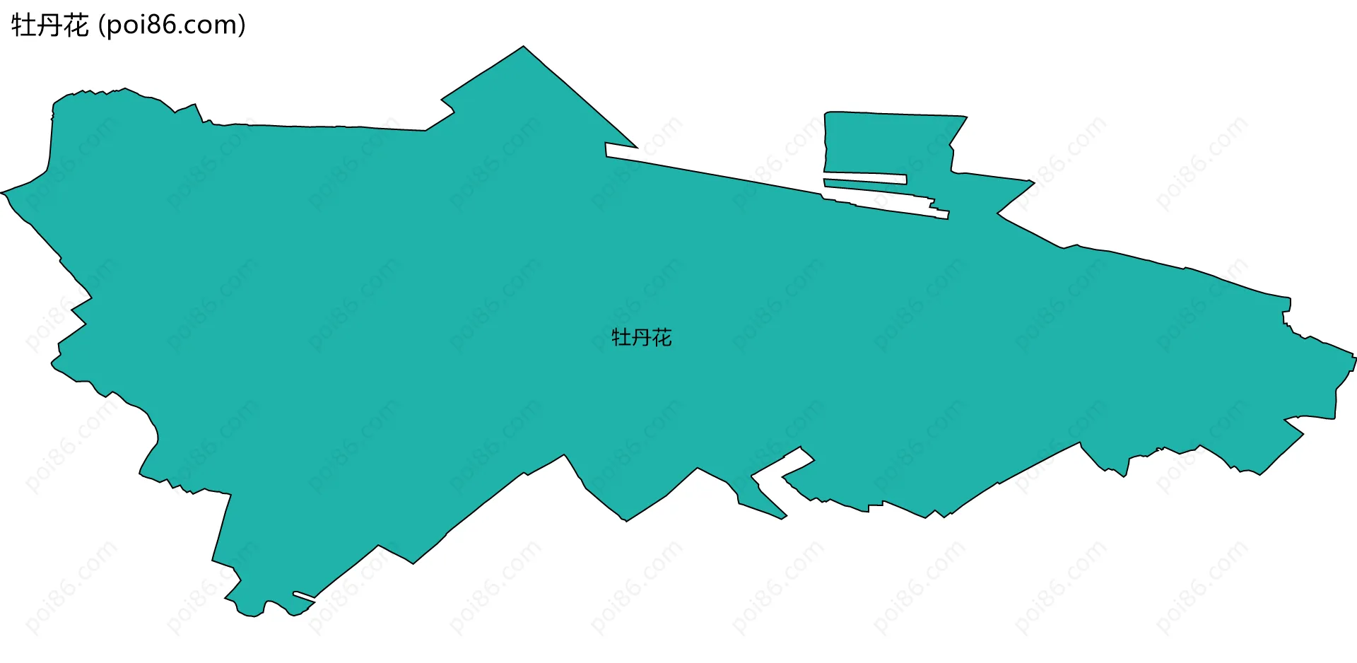牡丹花边界地图