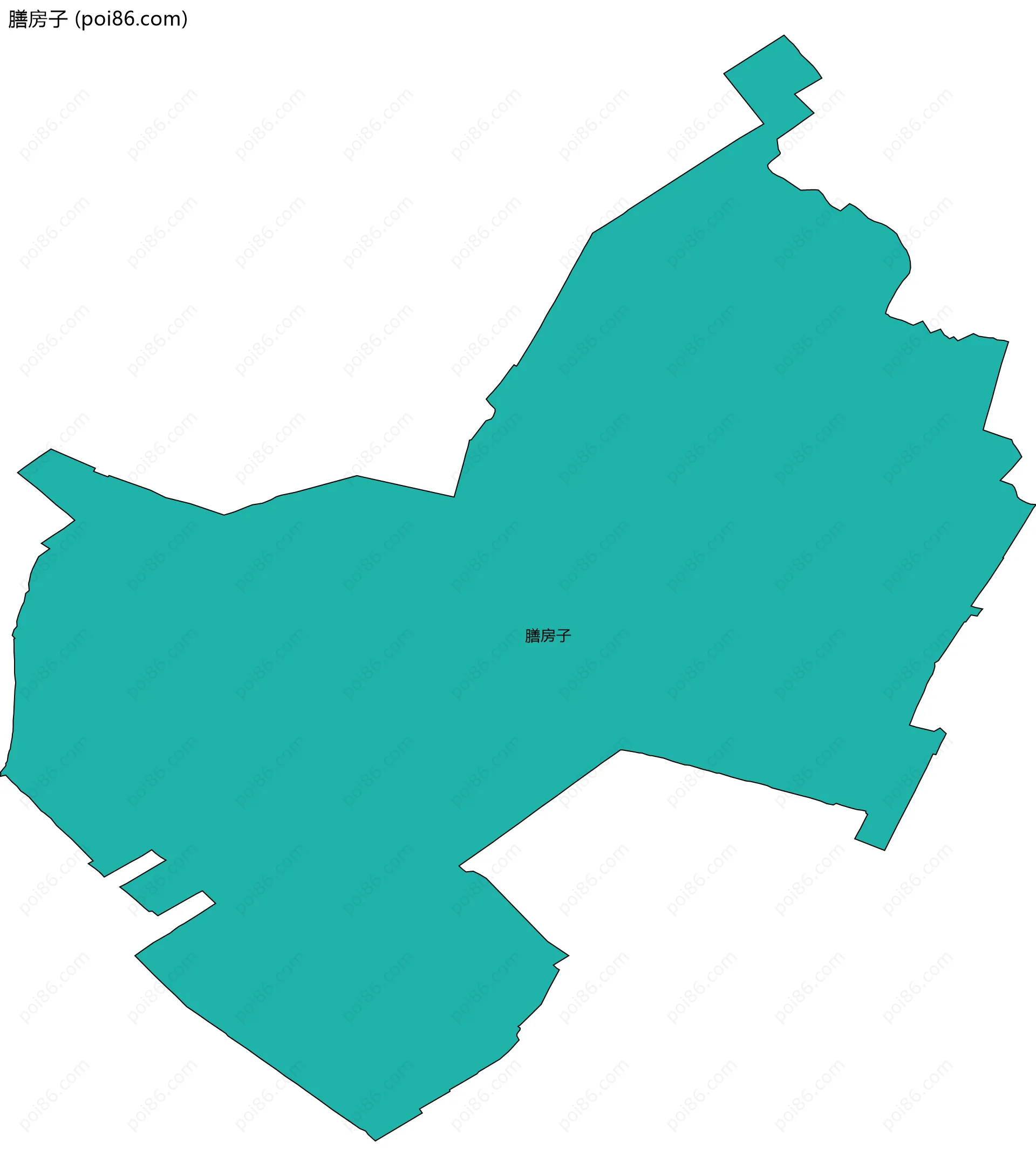 膳房子边界地图