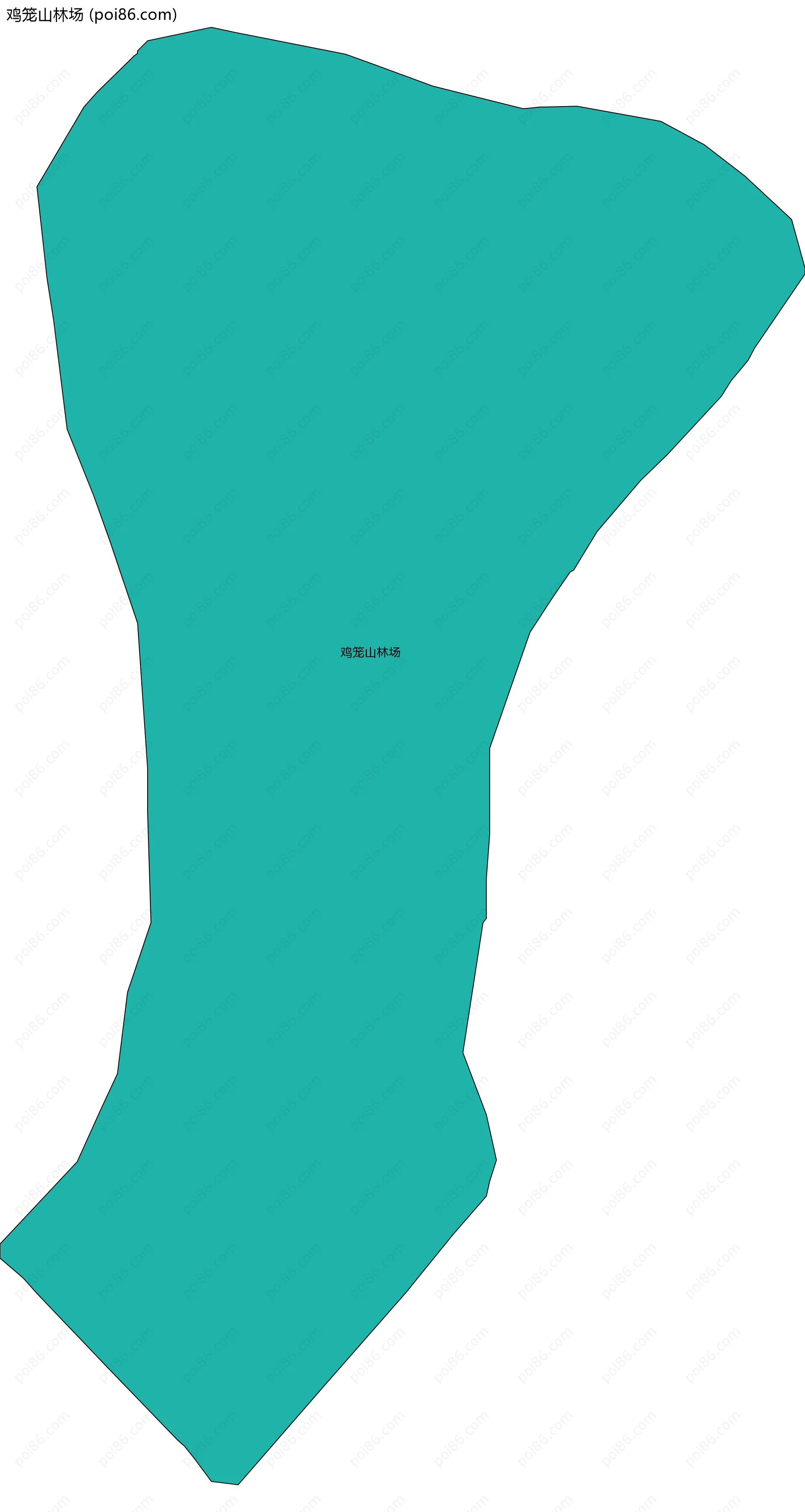 鸡笼山林场边界地图