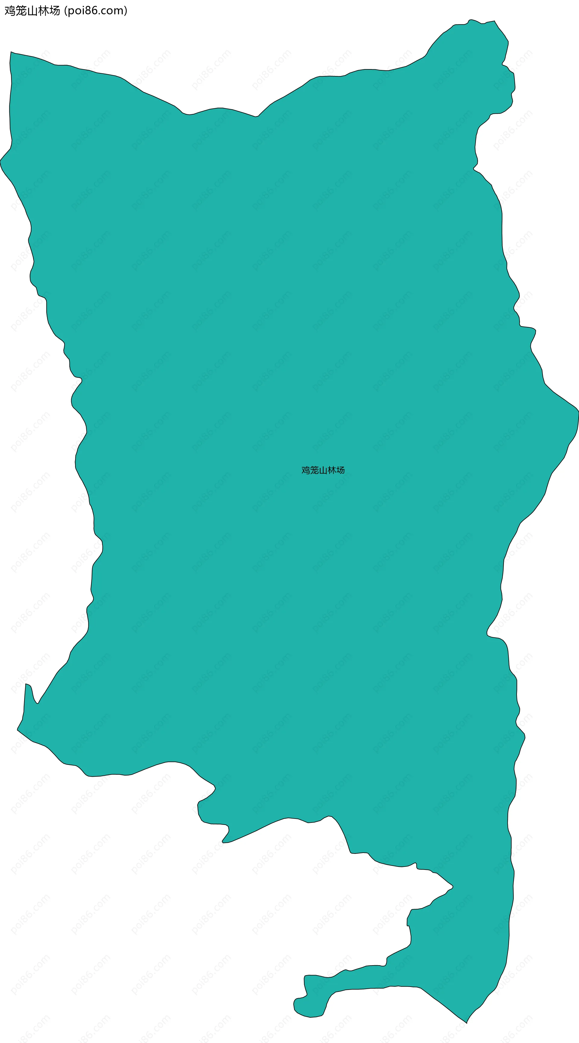 鸡笼山林场边界地图