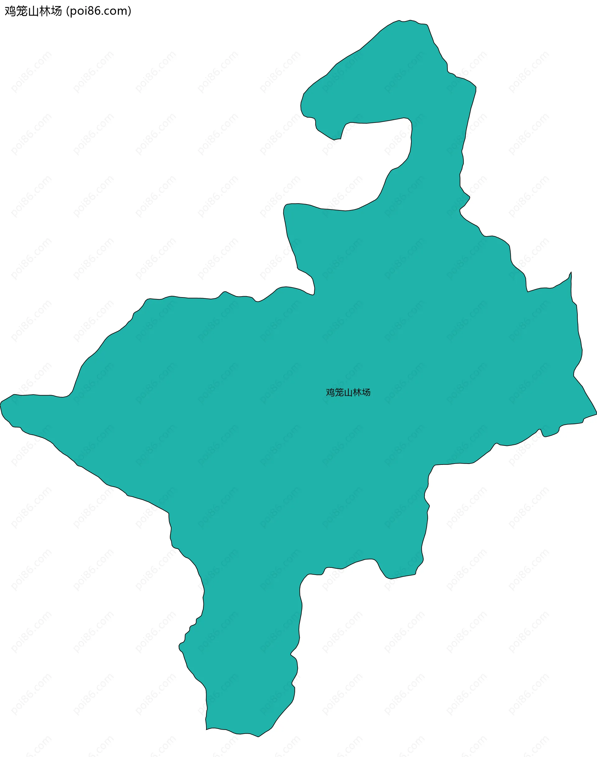 鸡笼山林场边界地图