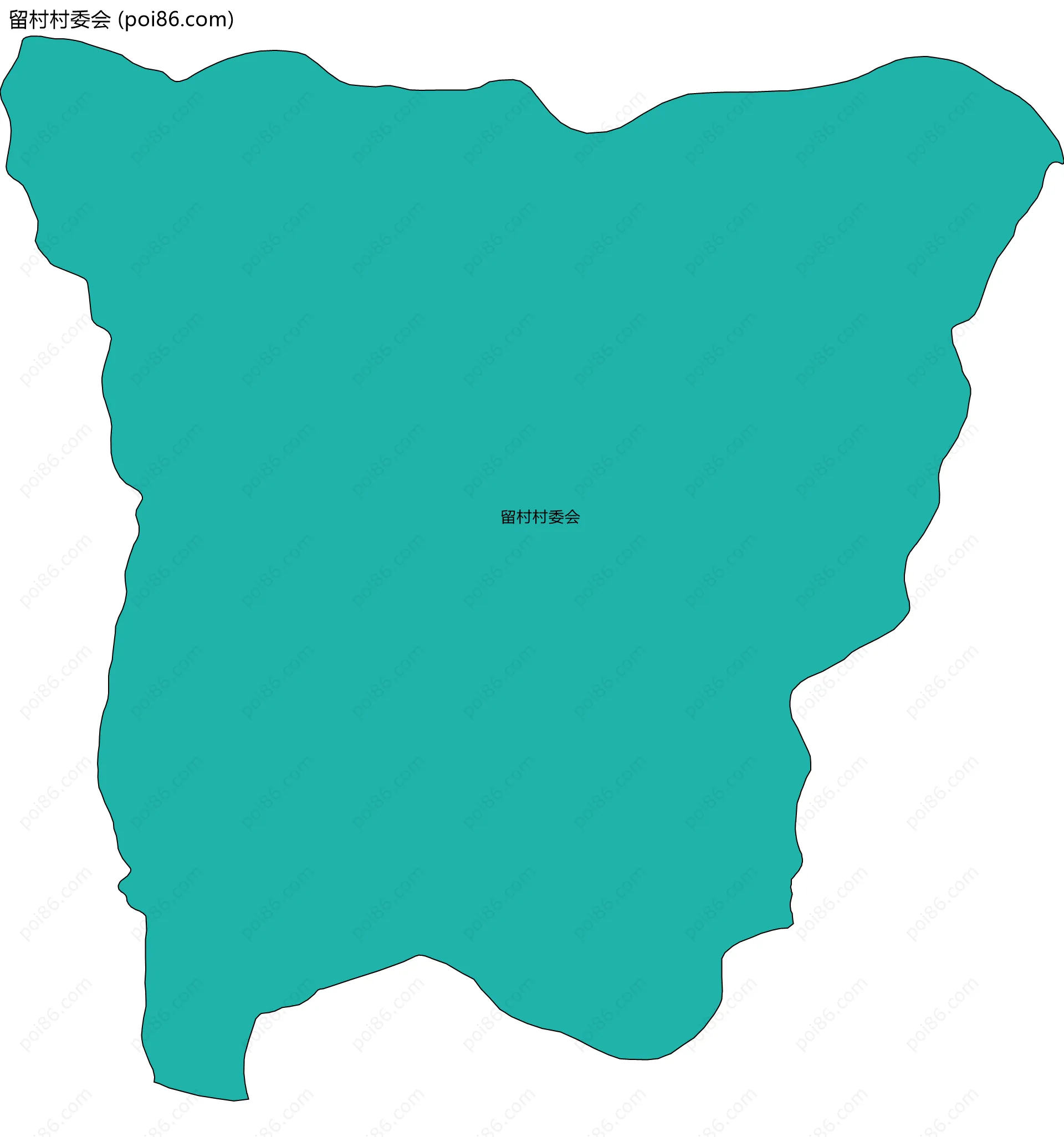 留村村委会边界地图