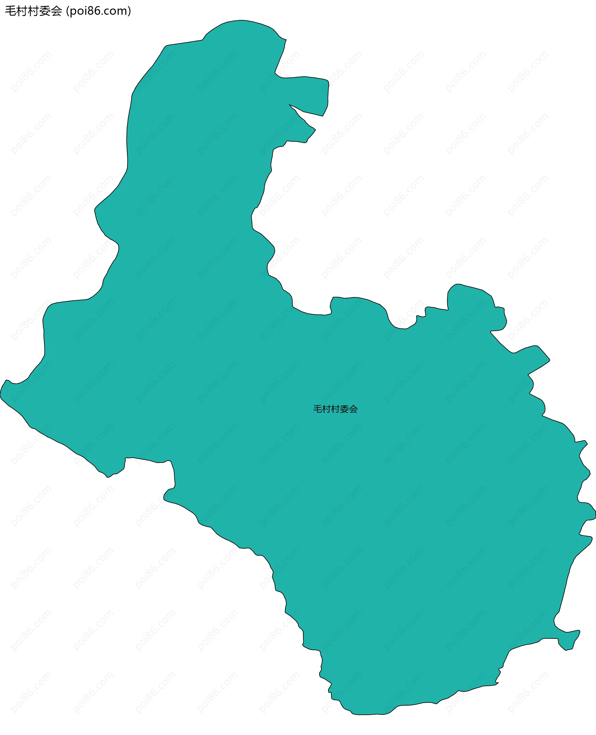 毛村村委会边界地图