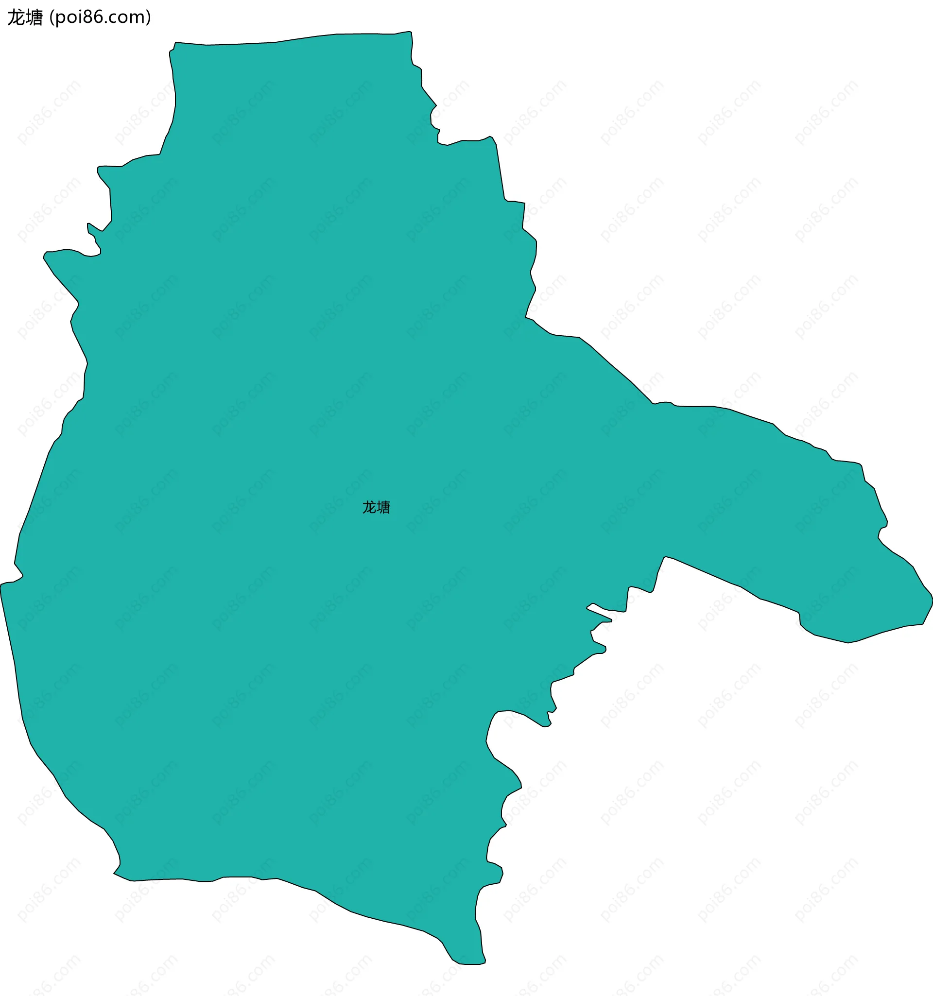 龙塘边界地图