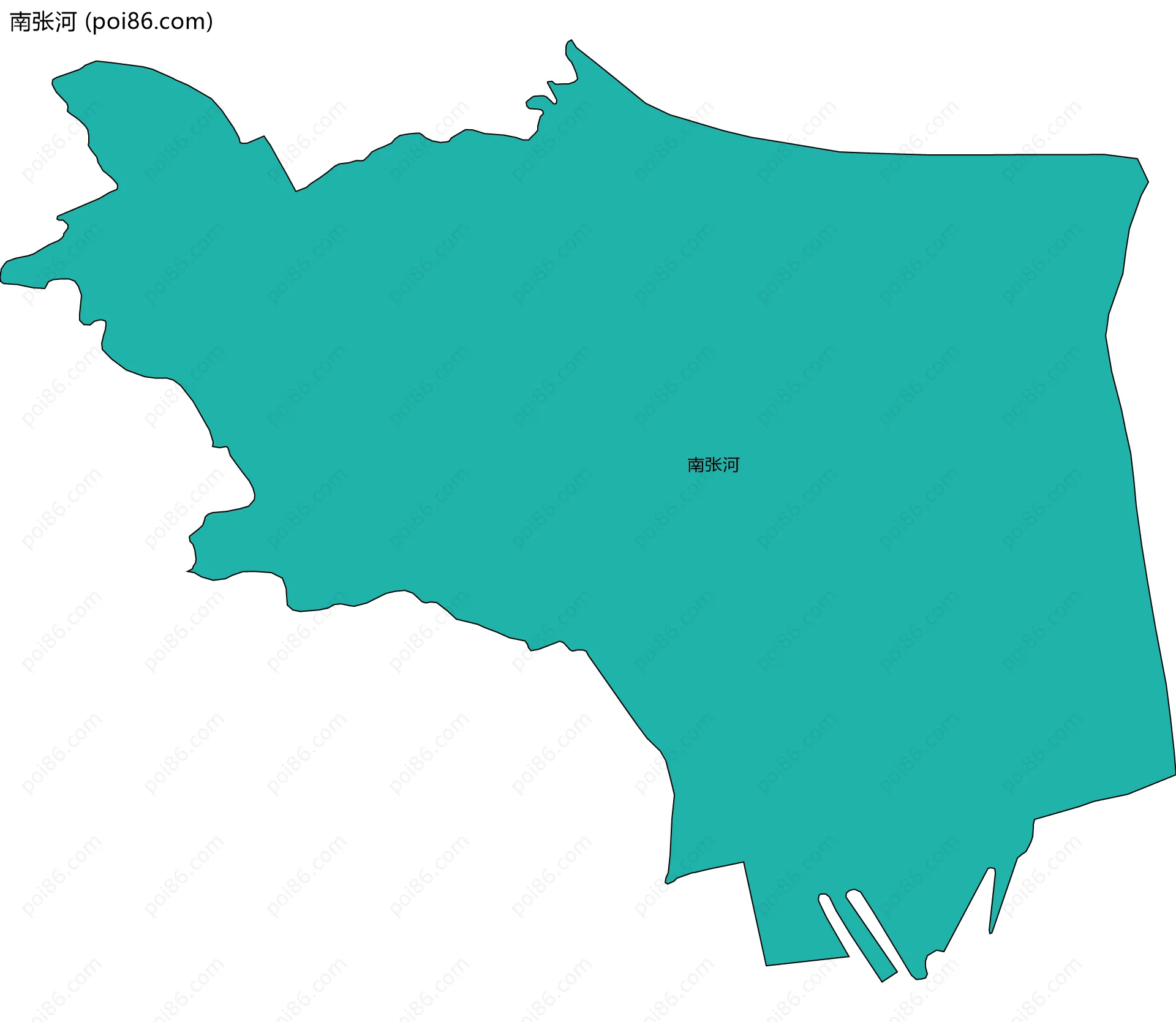 南张河边界地图