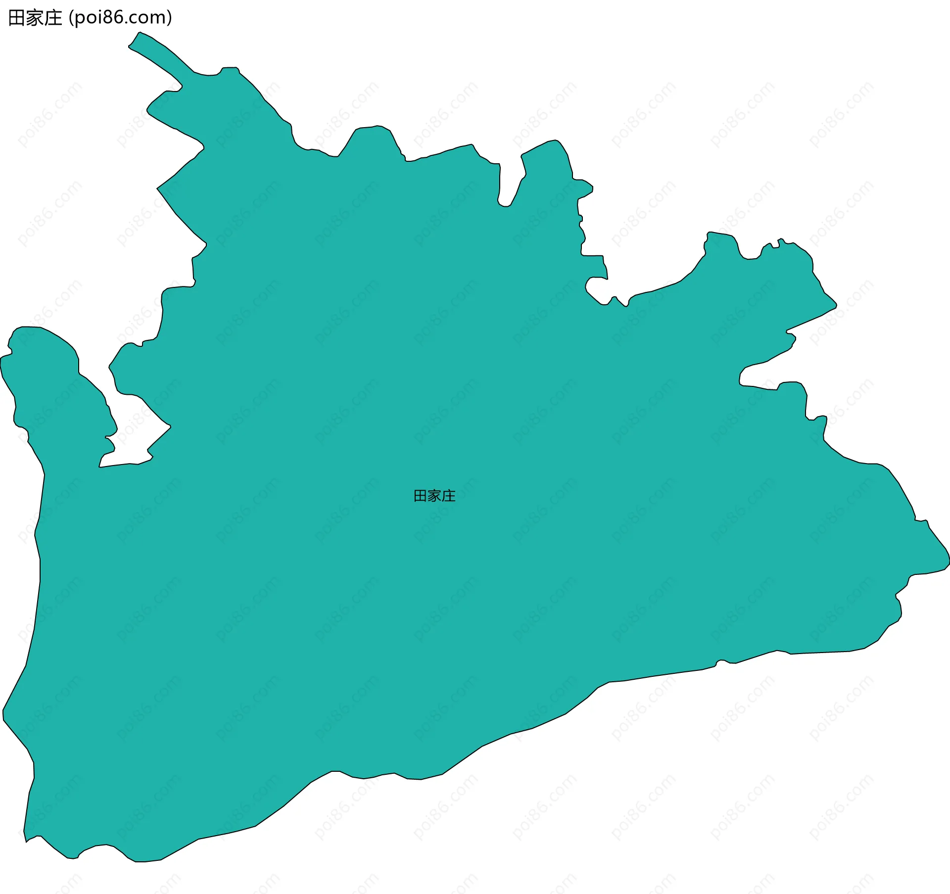 田家庄边界地图