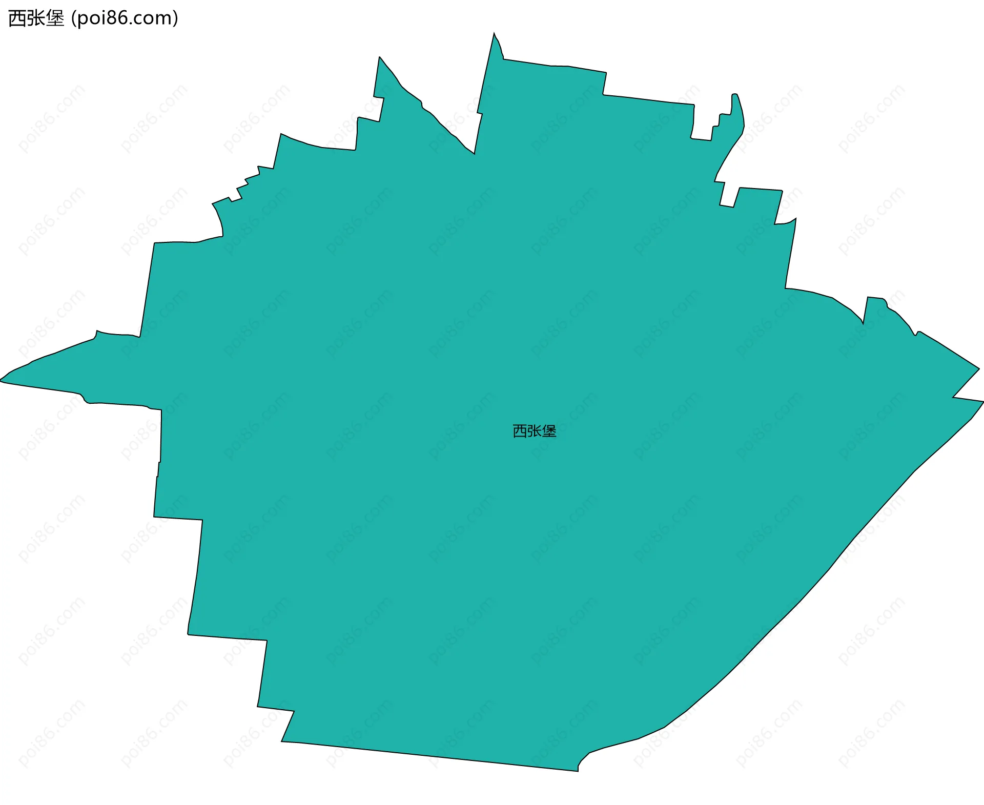 西张堡边界地图
