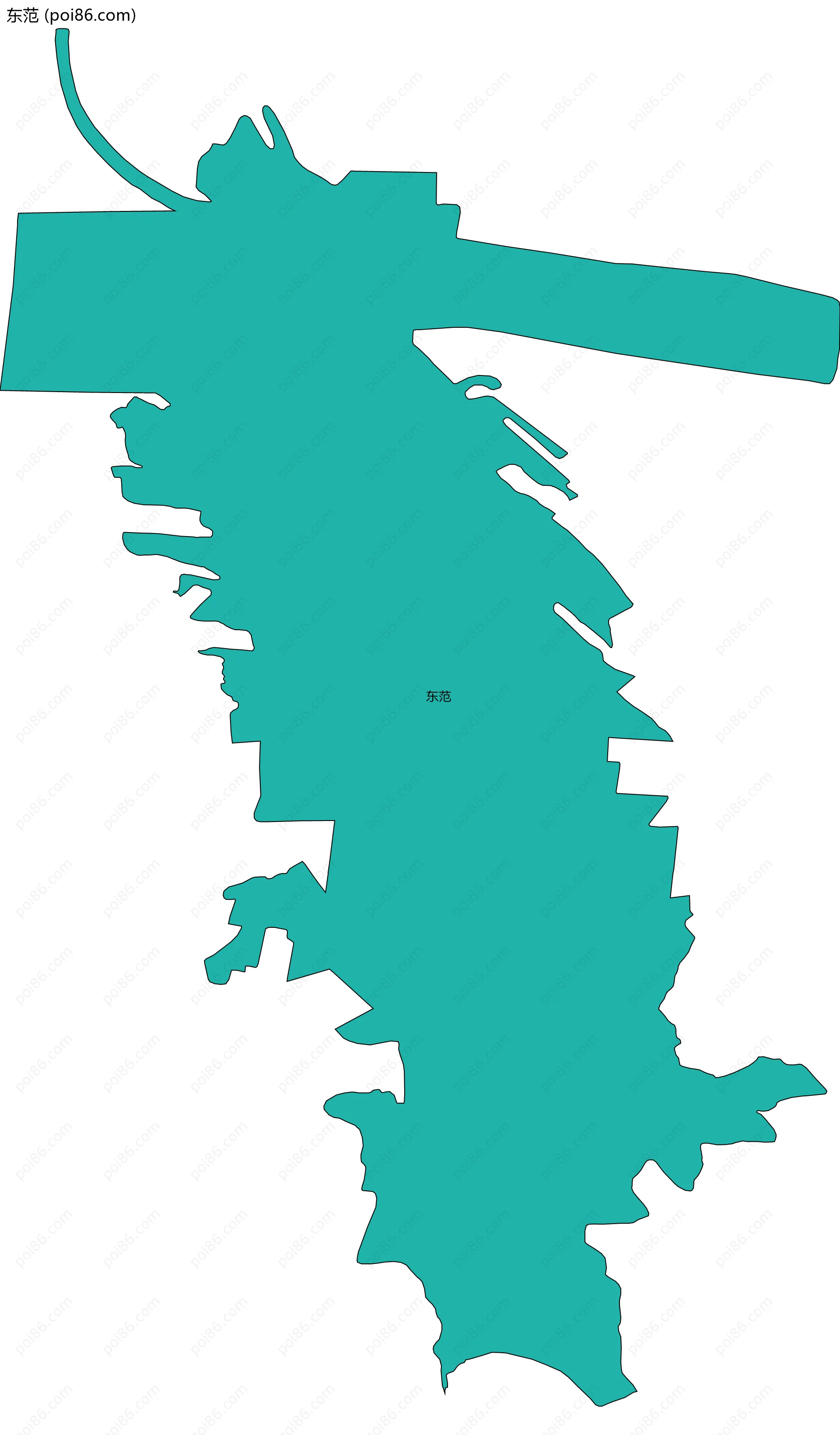 东范边界地图