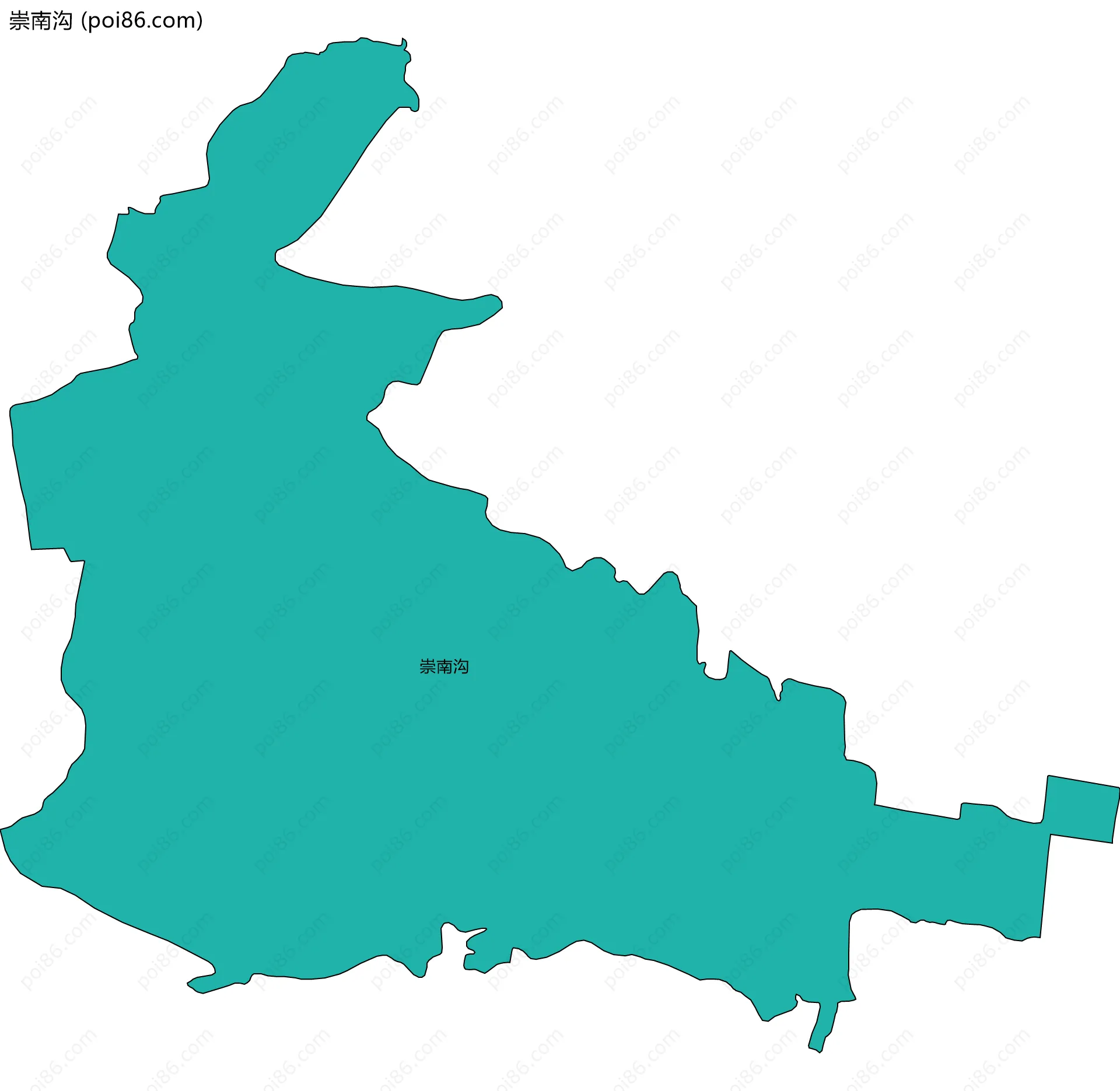 崇南沟边界地图