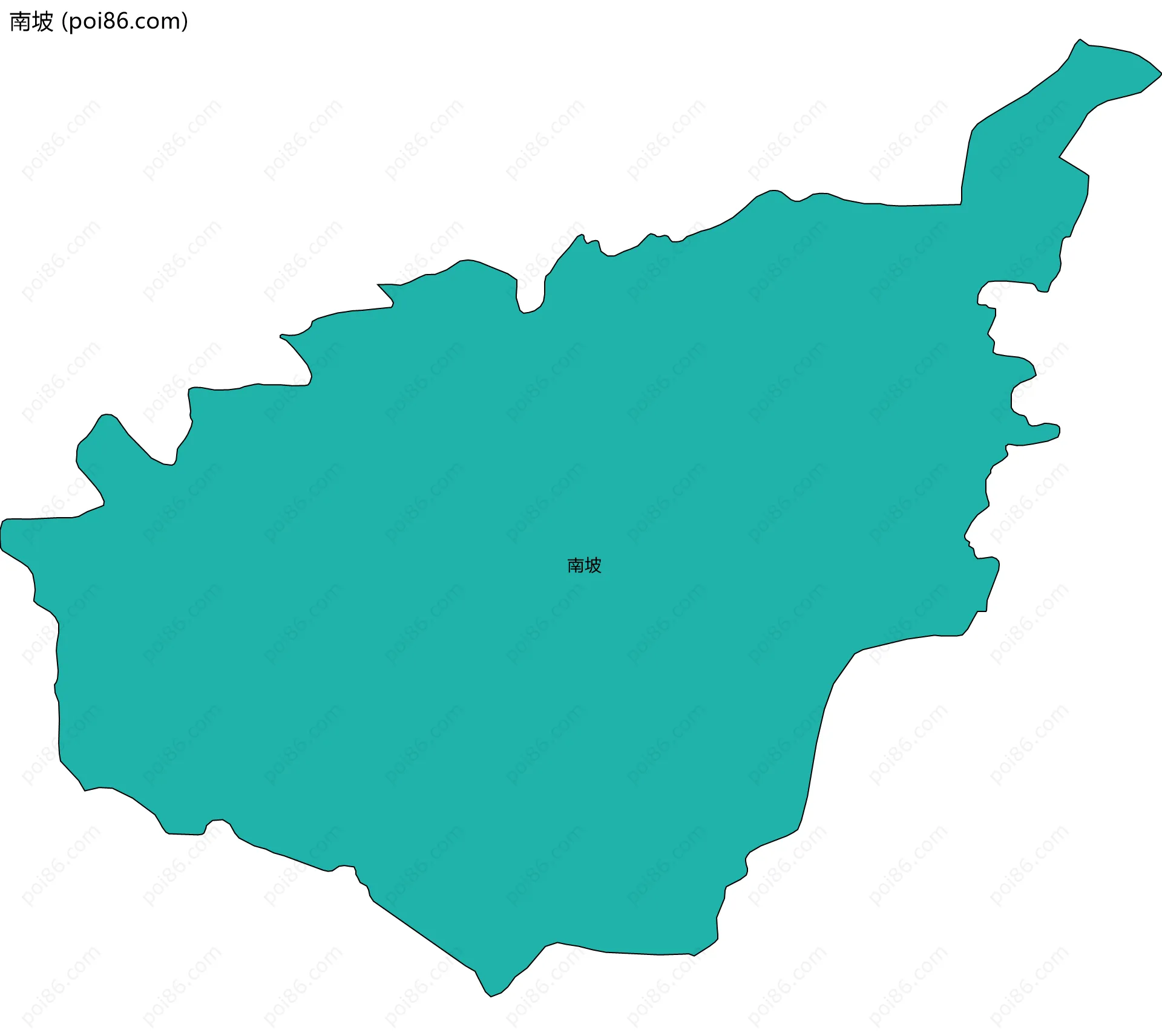 南坡边界地图