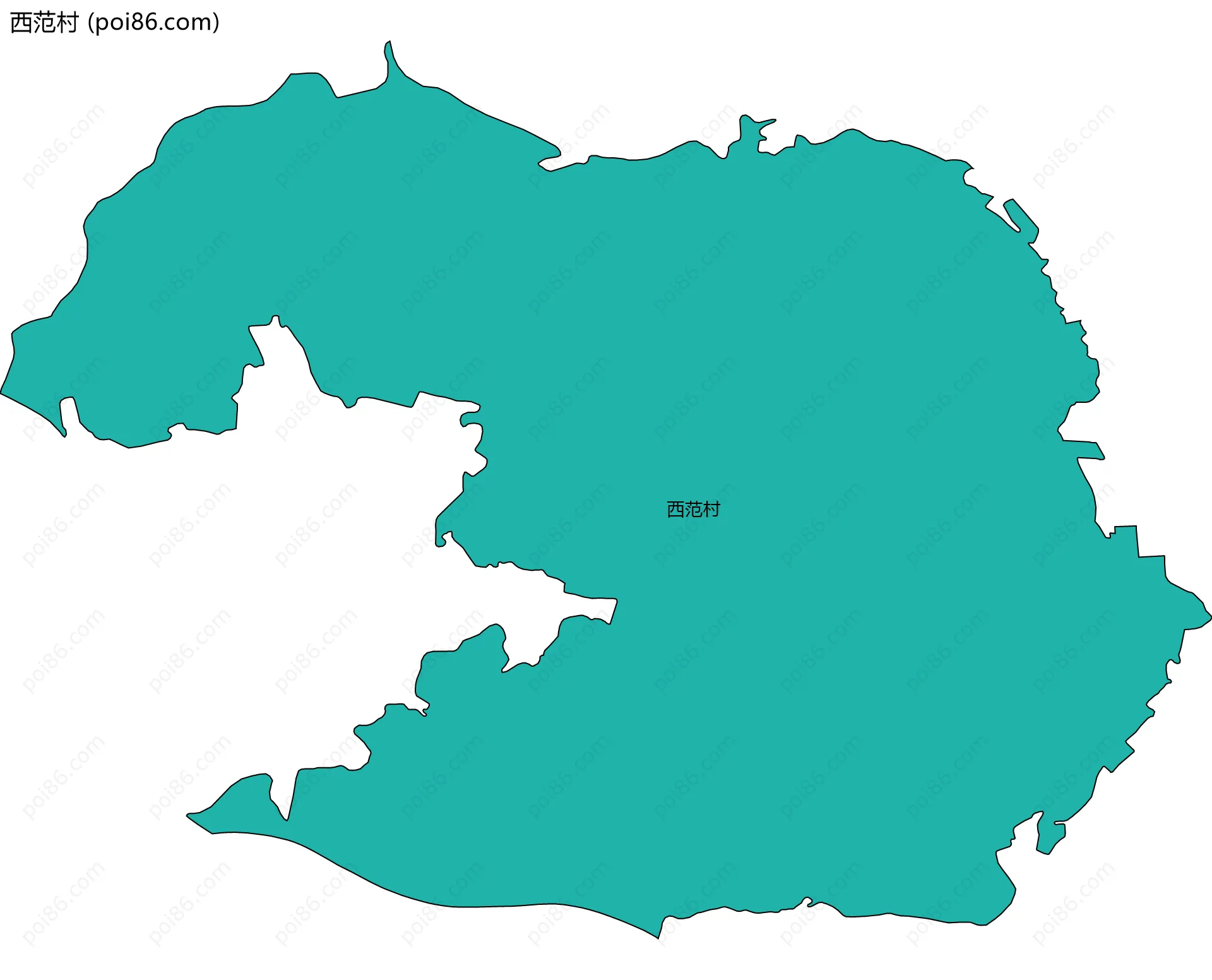 西范村边界地图