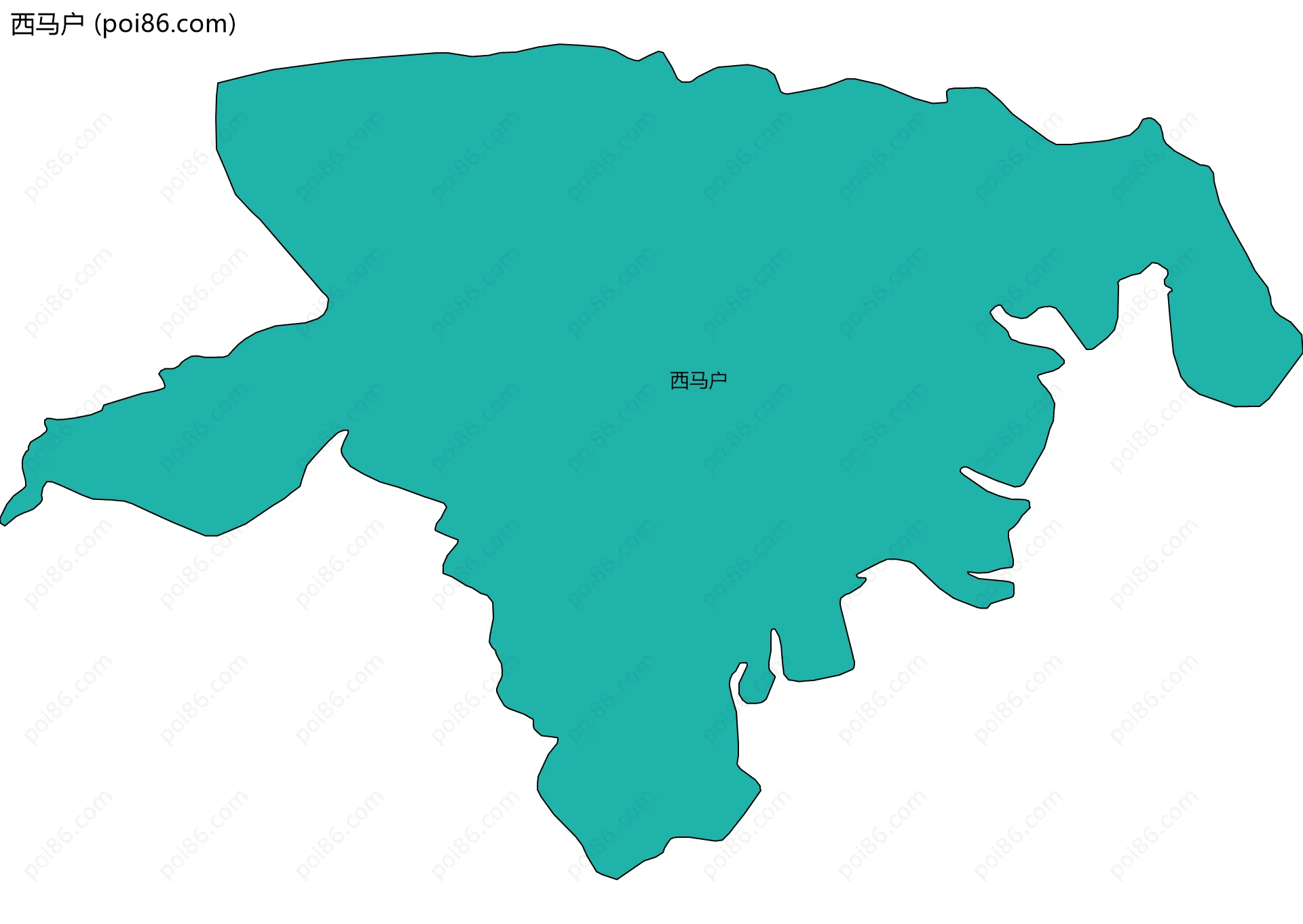 西马户边界地图