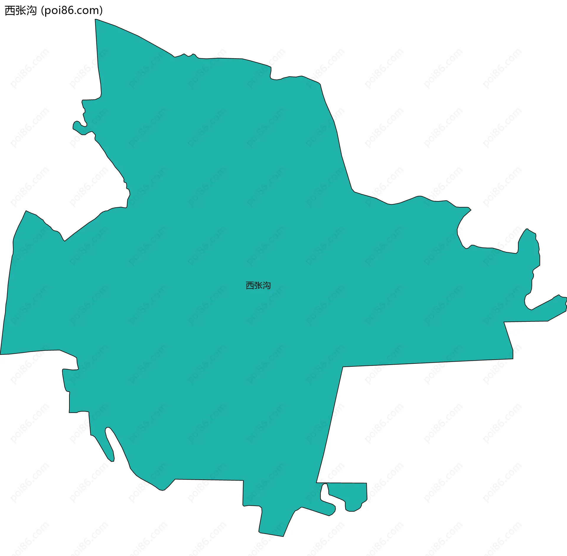 西张沟边界地图