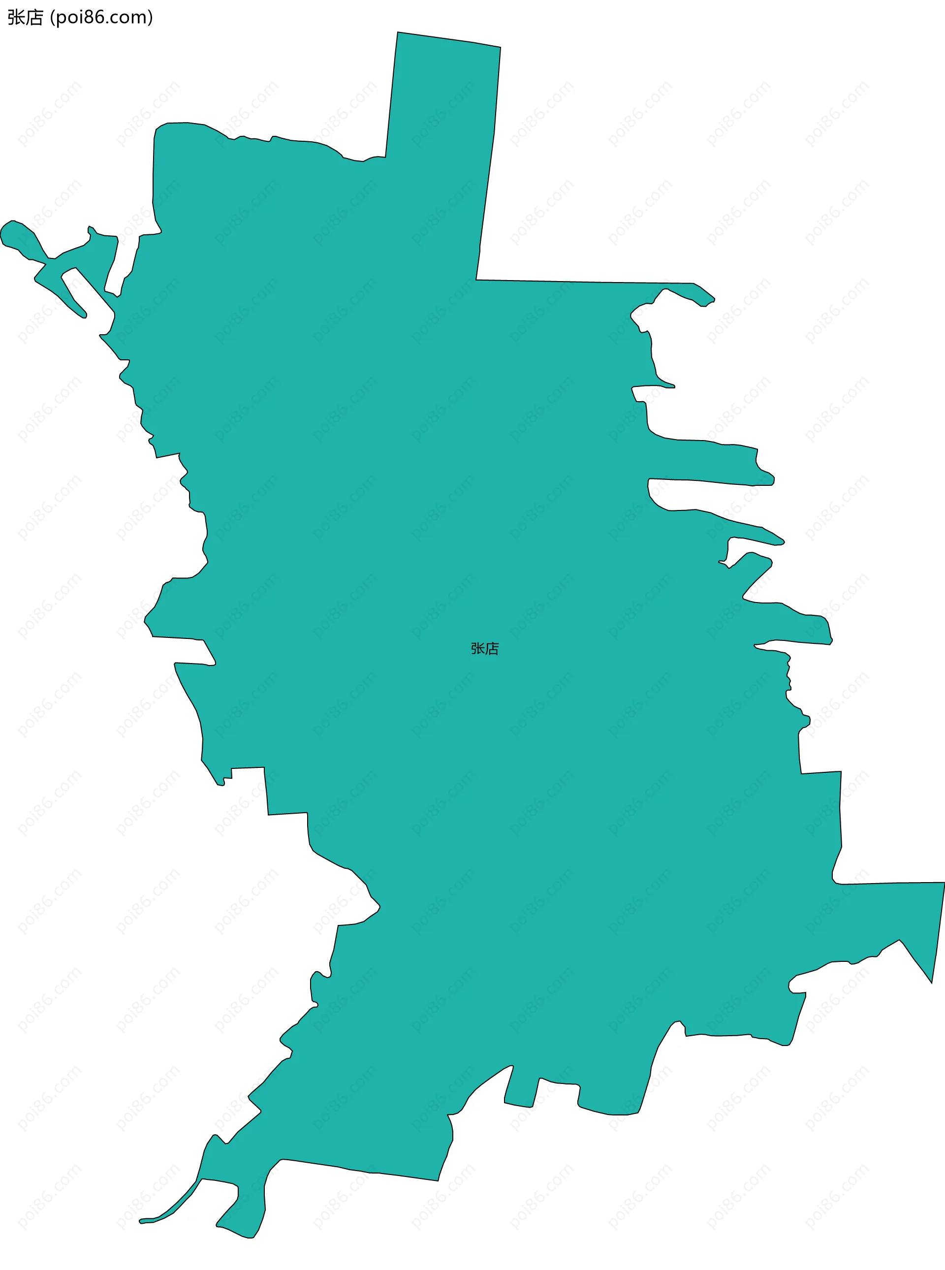 张店边界地图