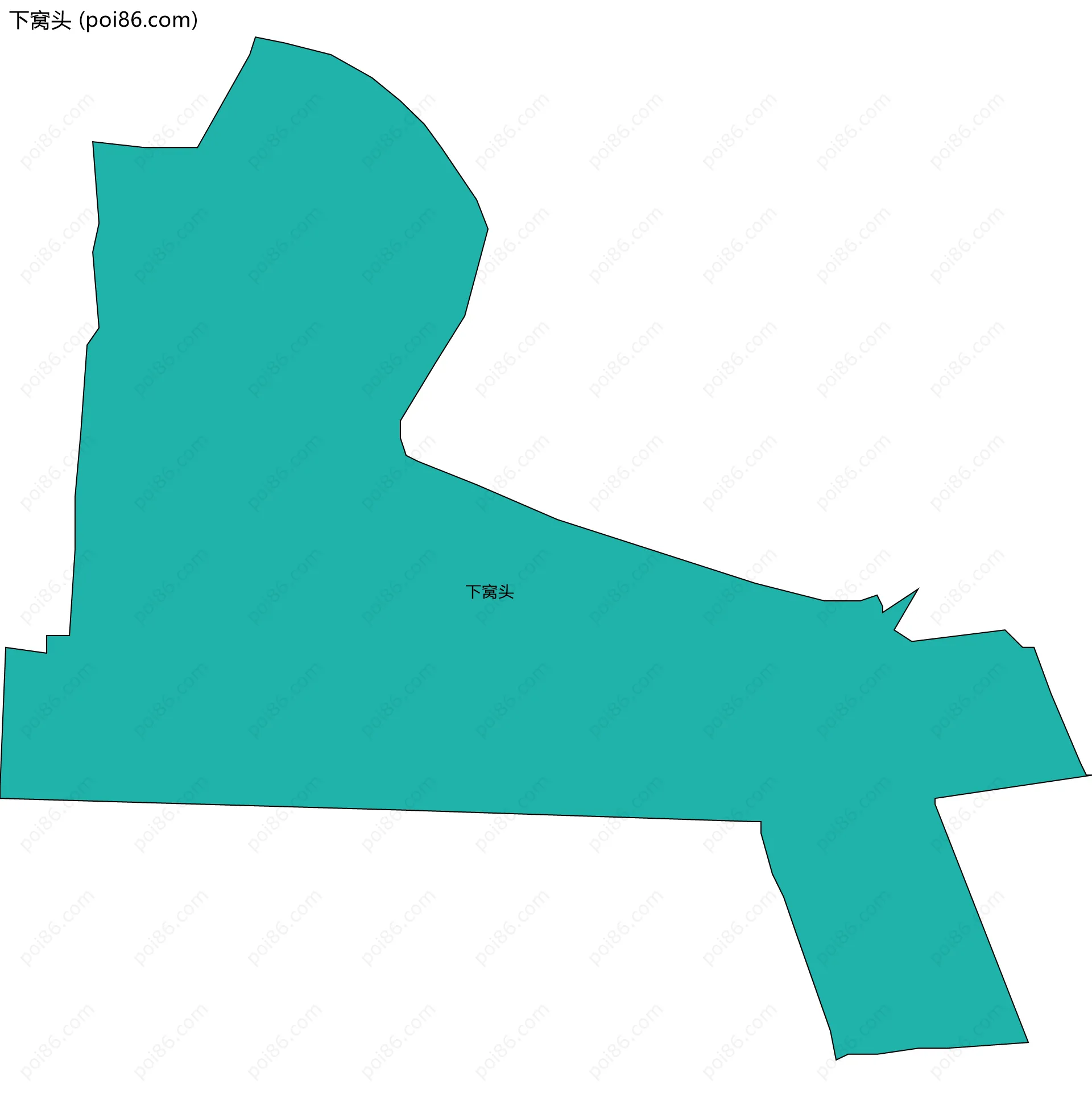 下窝头边界地图