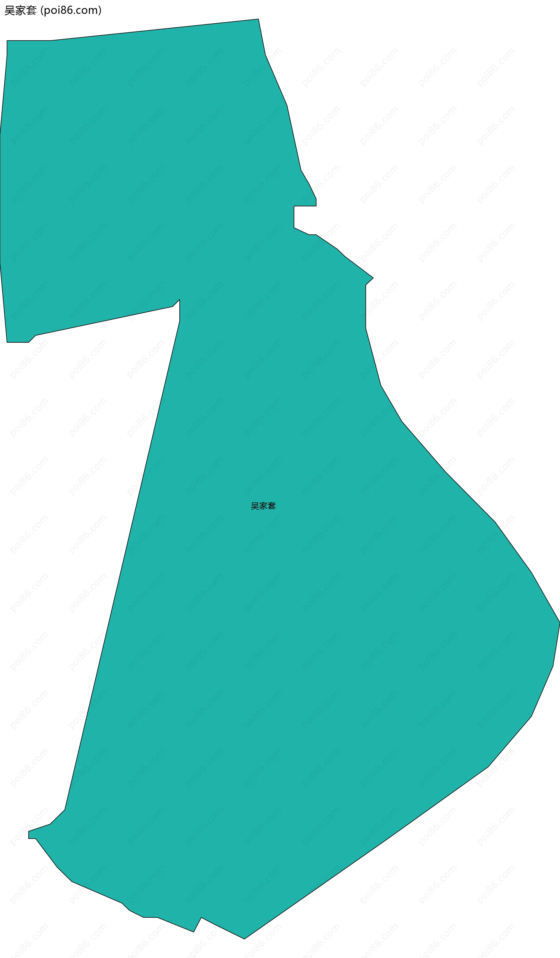 吴家套边界地图