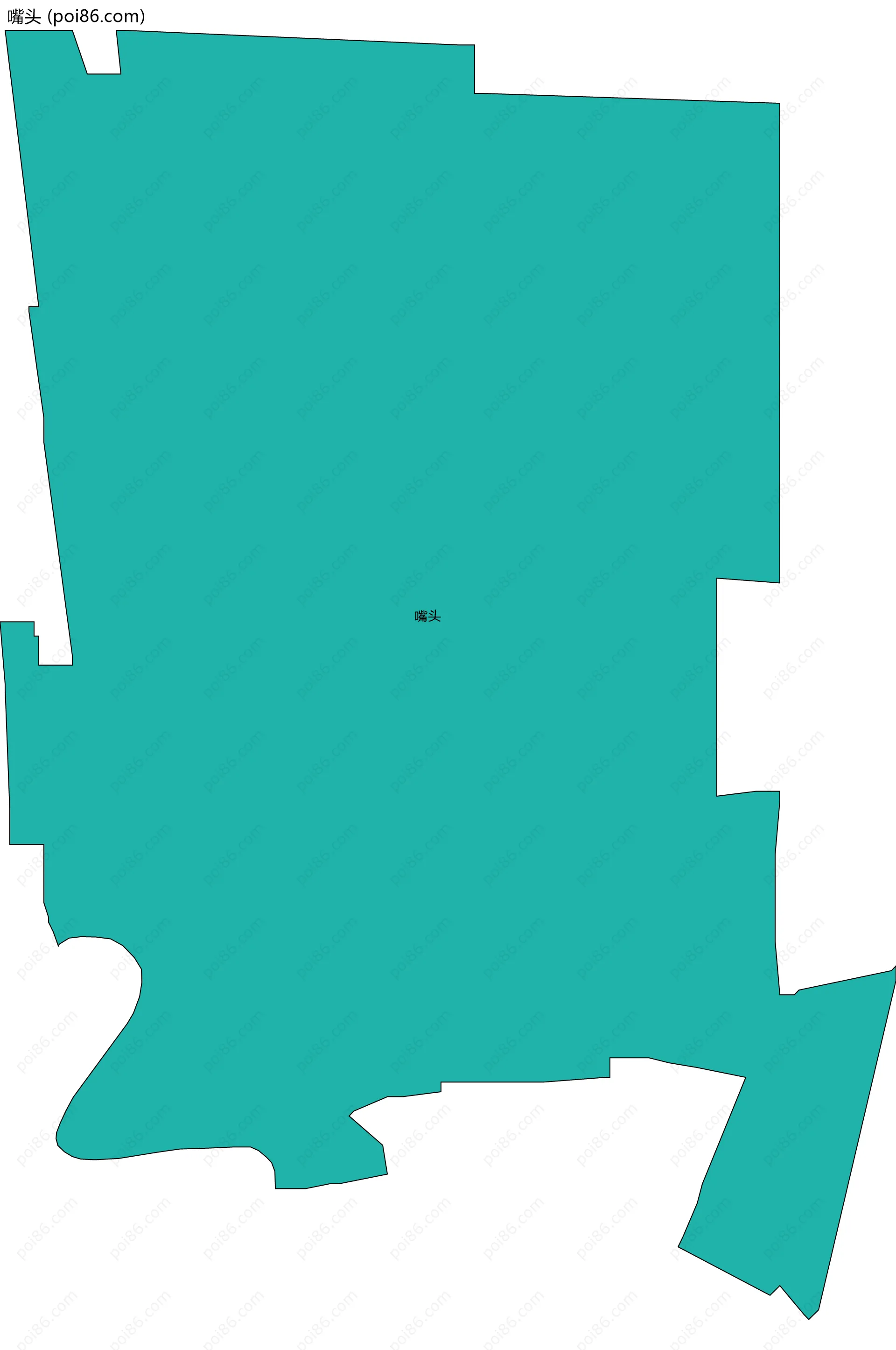 嘴头边界地图