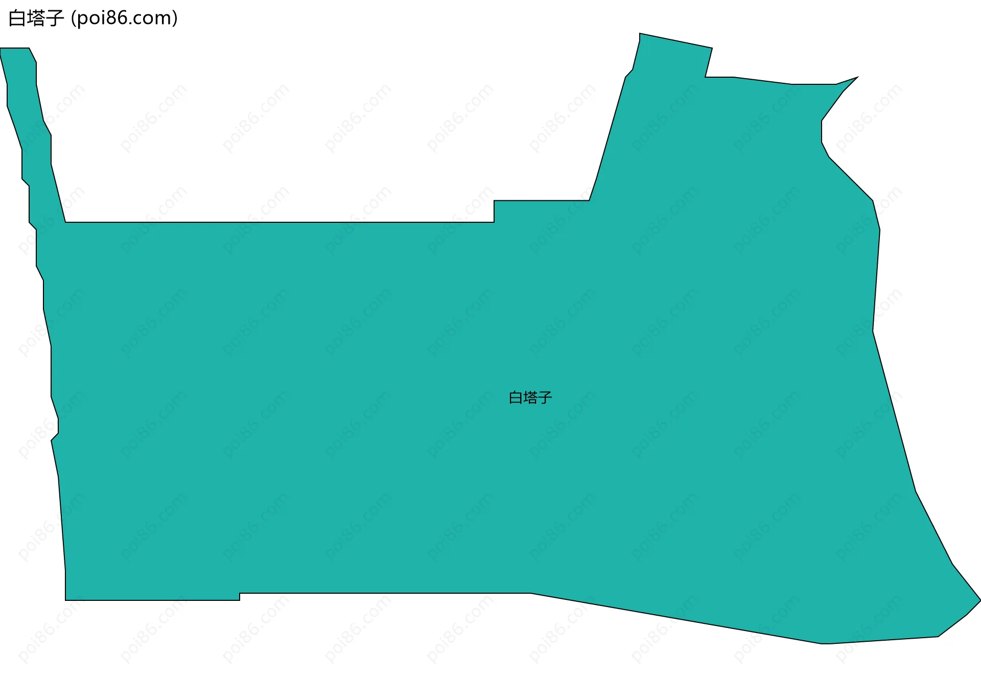 白塔子边界地图