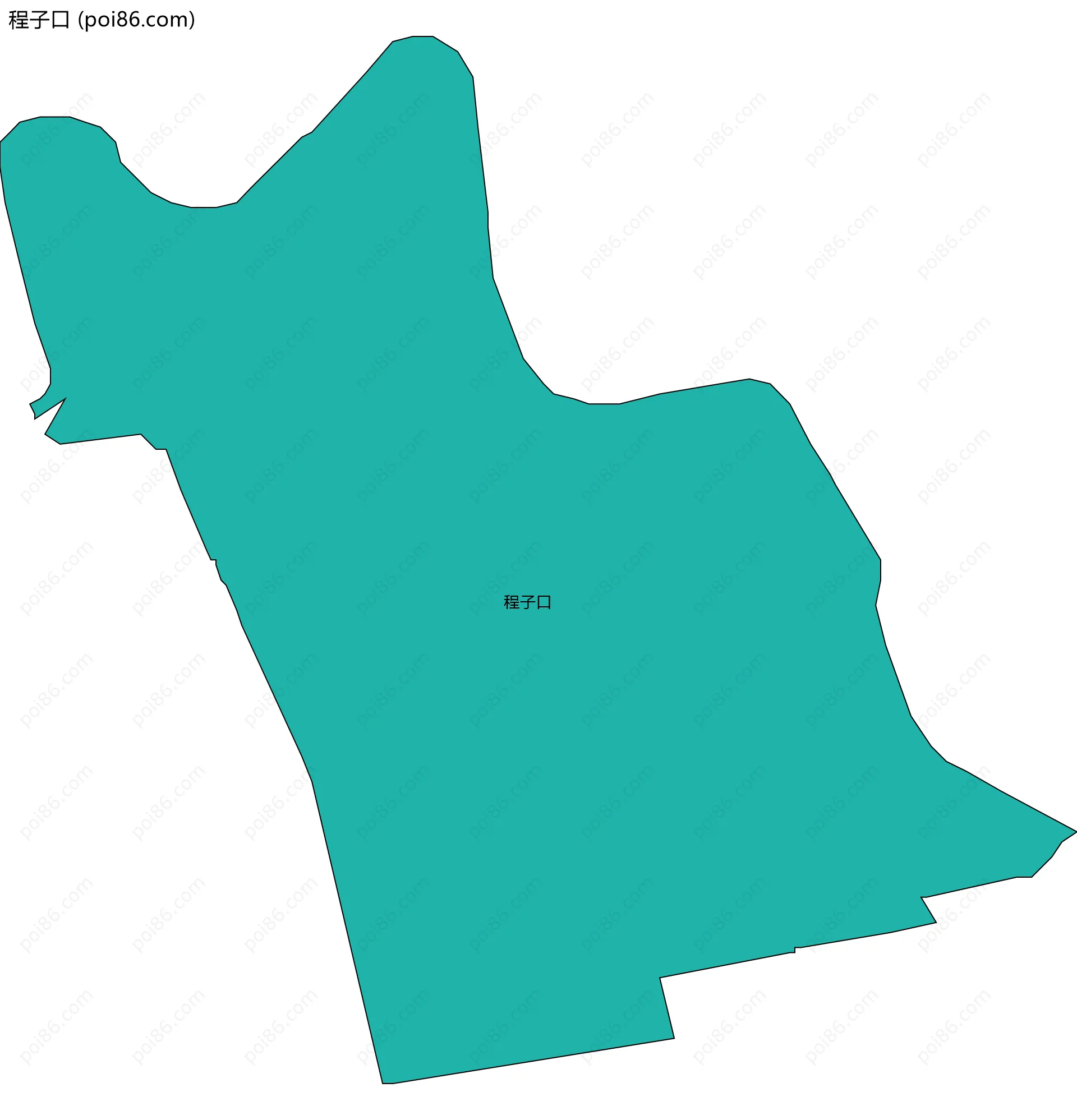 程子口边界地图