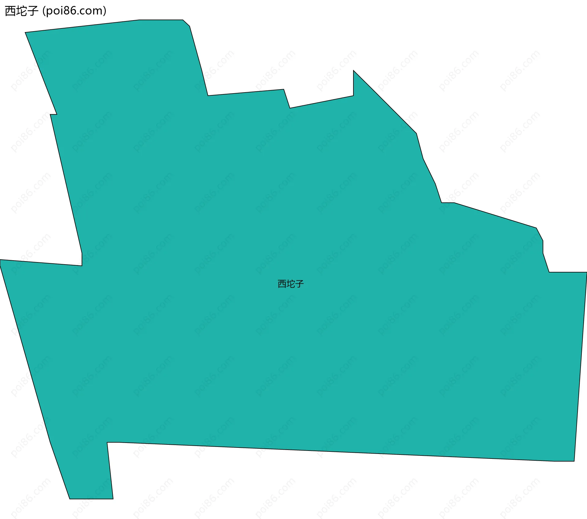 西坨子边界地图