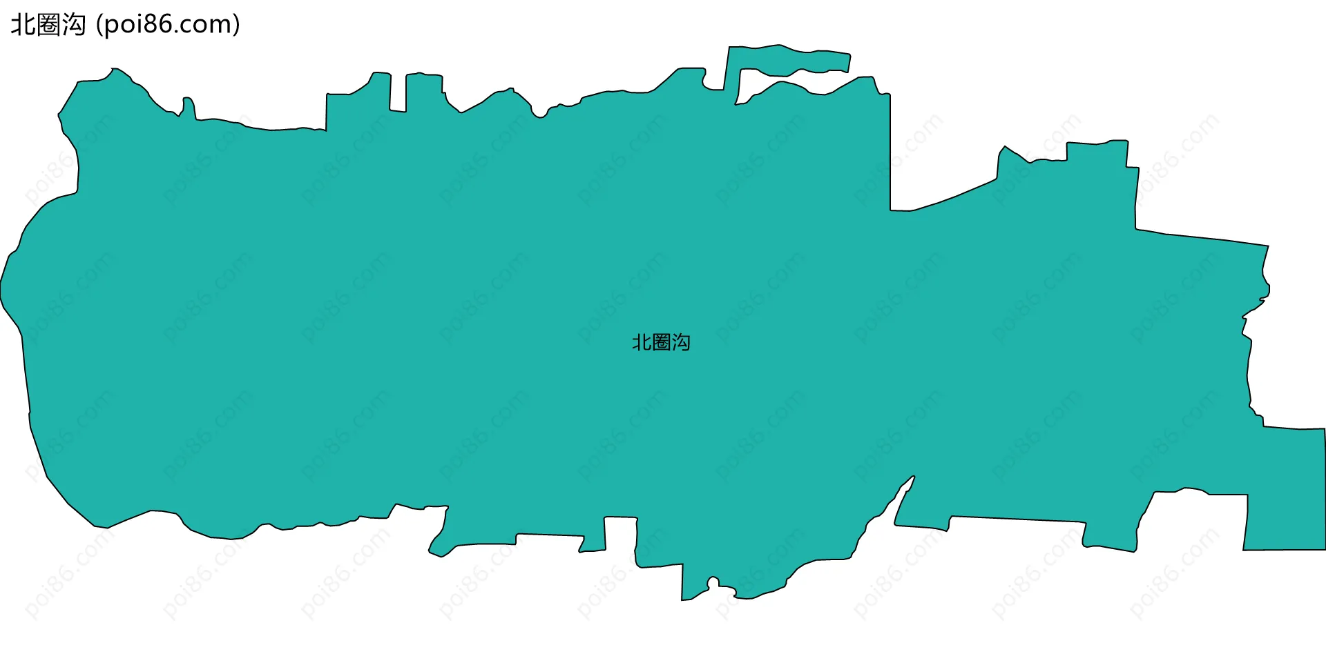 北圈沟边界地图