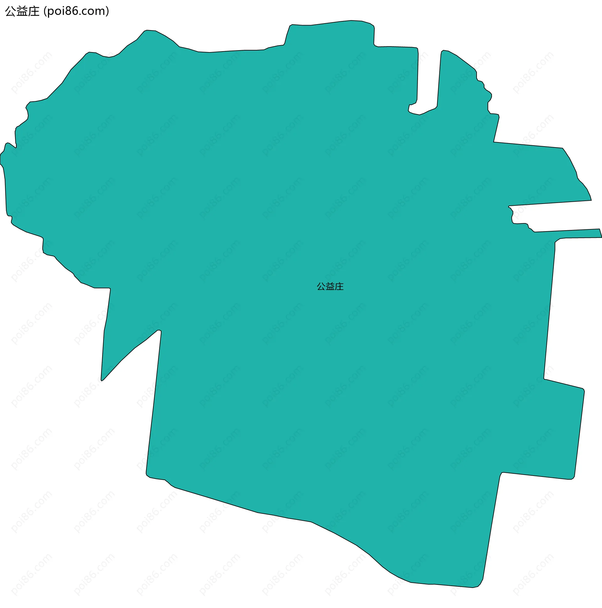 公益庄边界地图