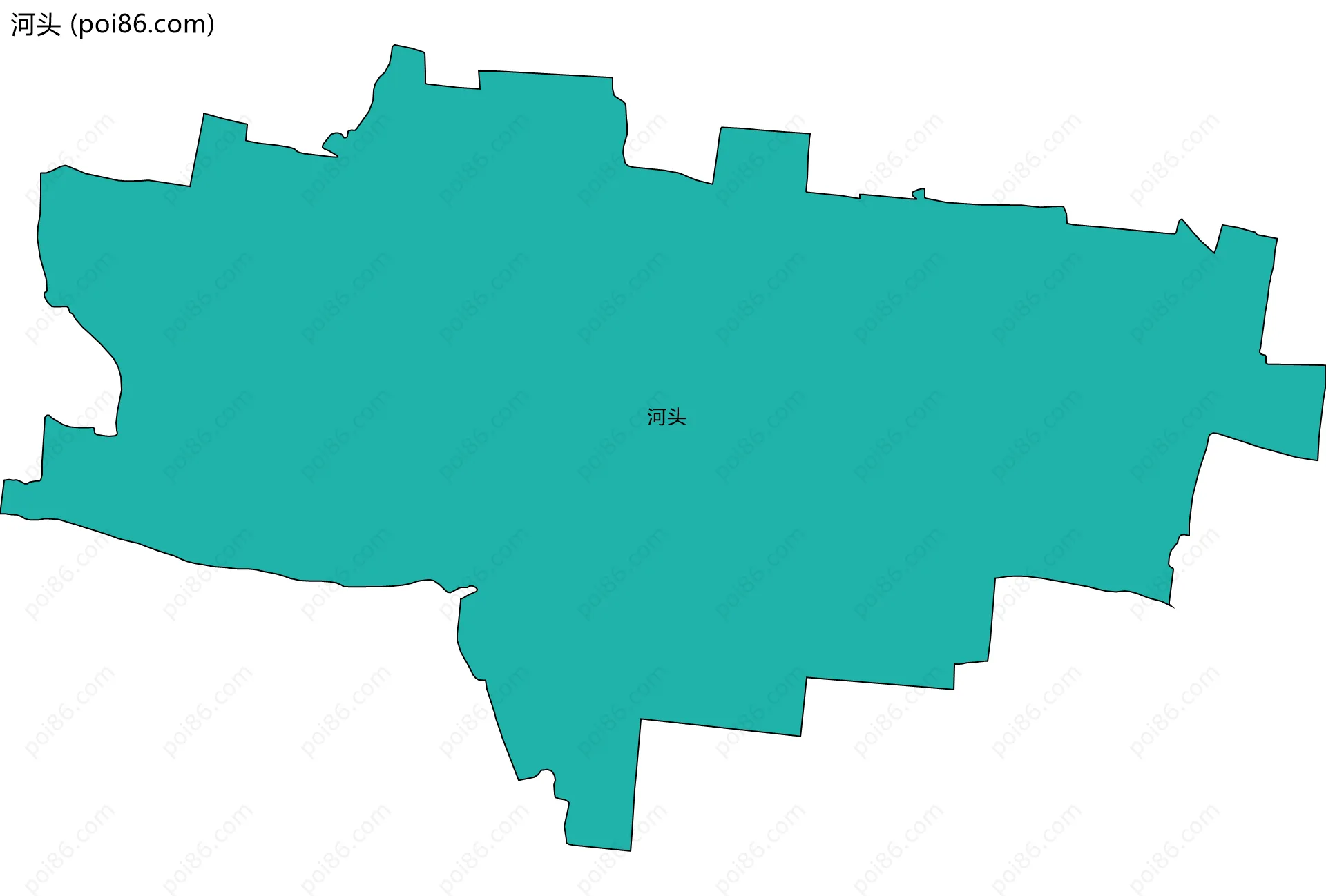 河头边界地图
