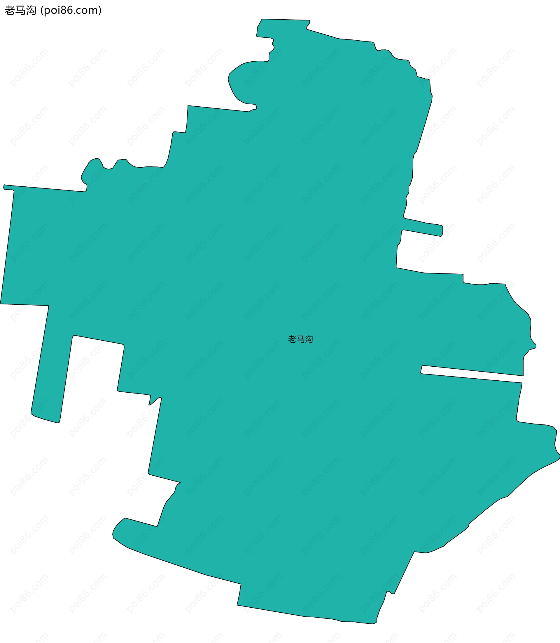 老马沟边界地图