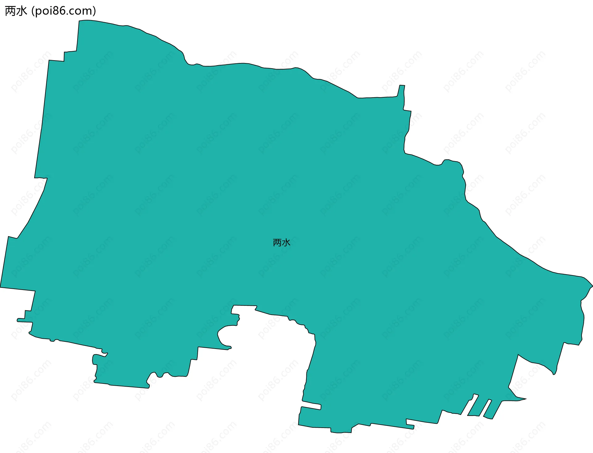 两水边界地图