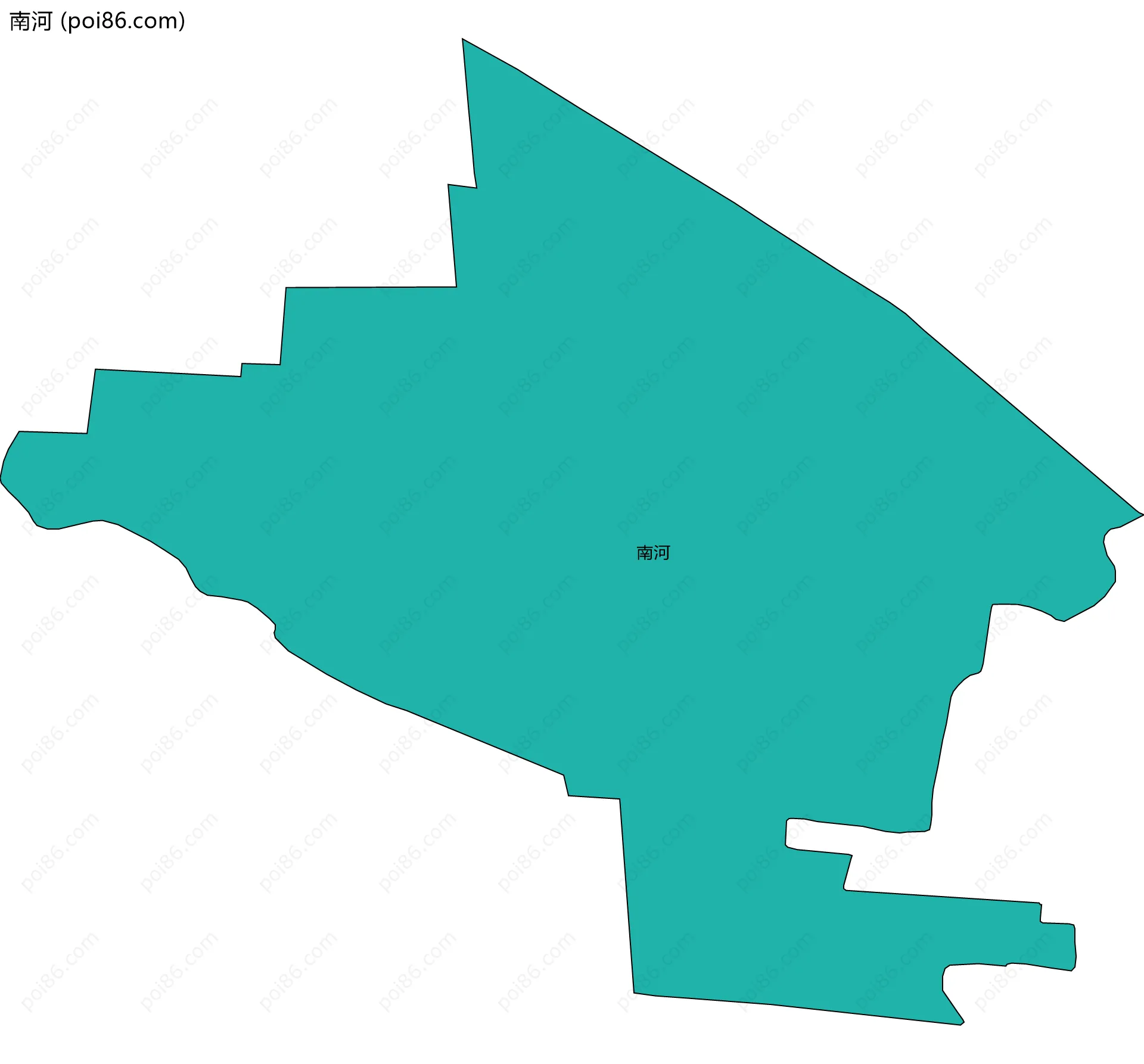 南河边界地图