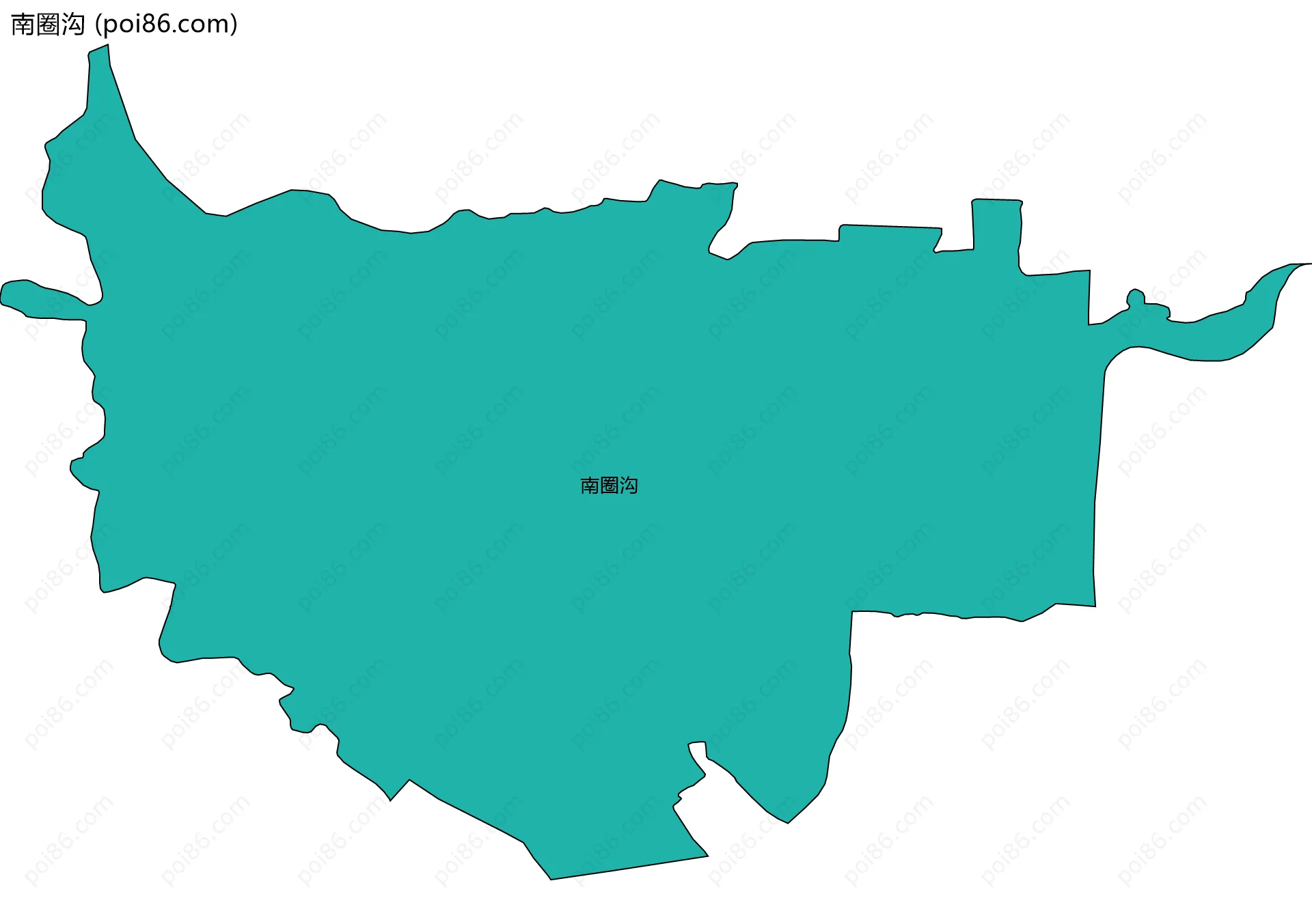 南圈沟边界地图