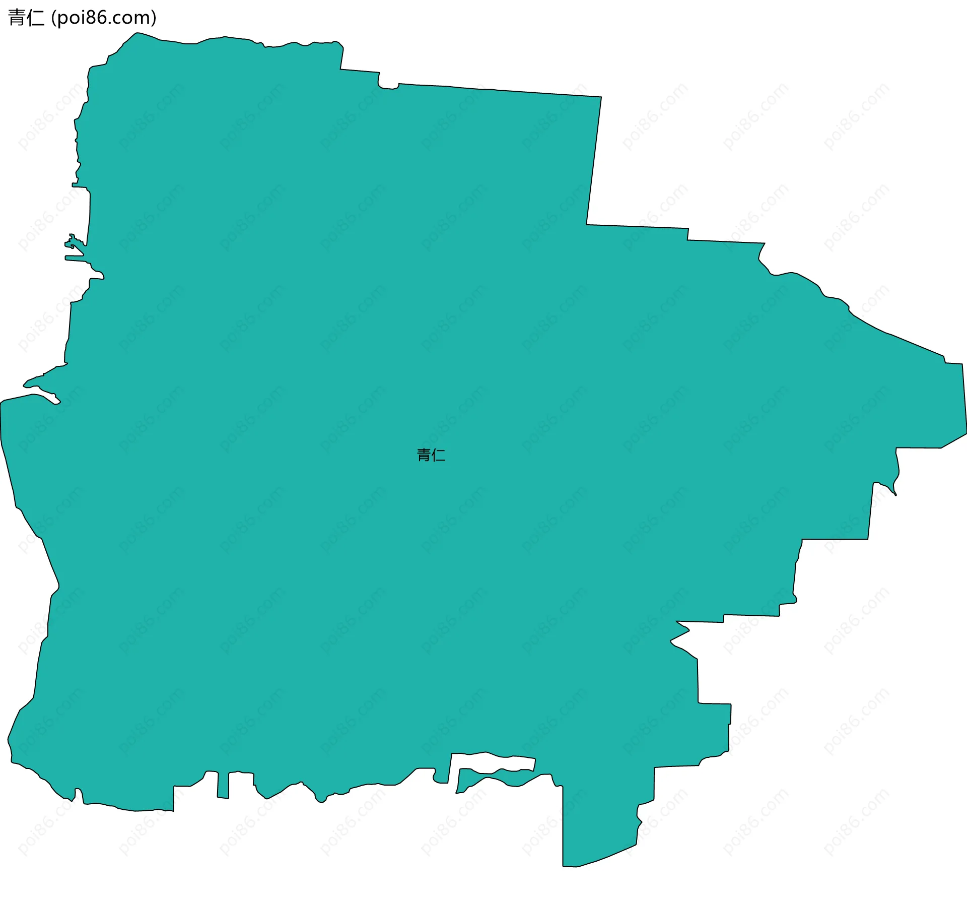 青仁边界地图