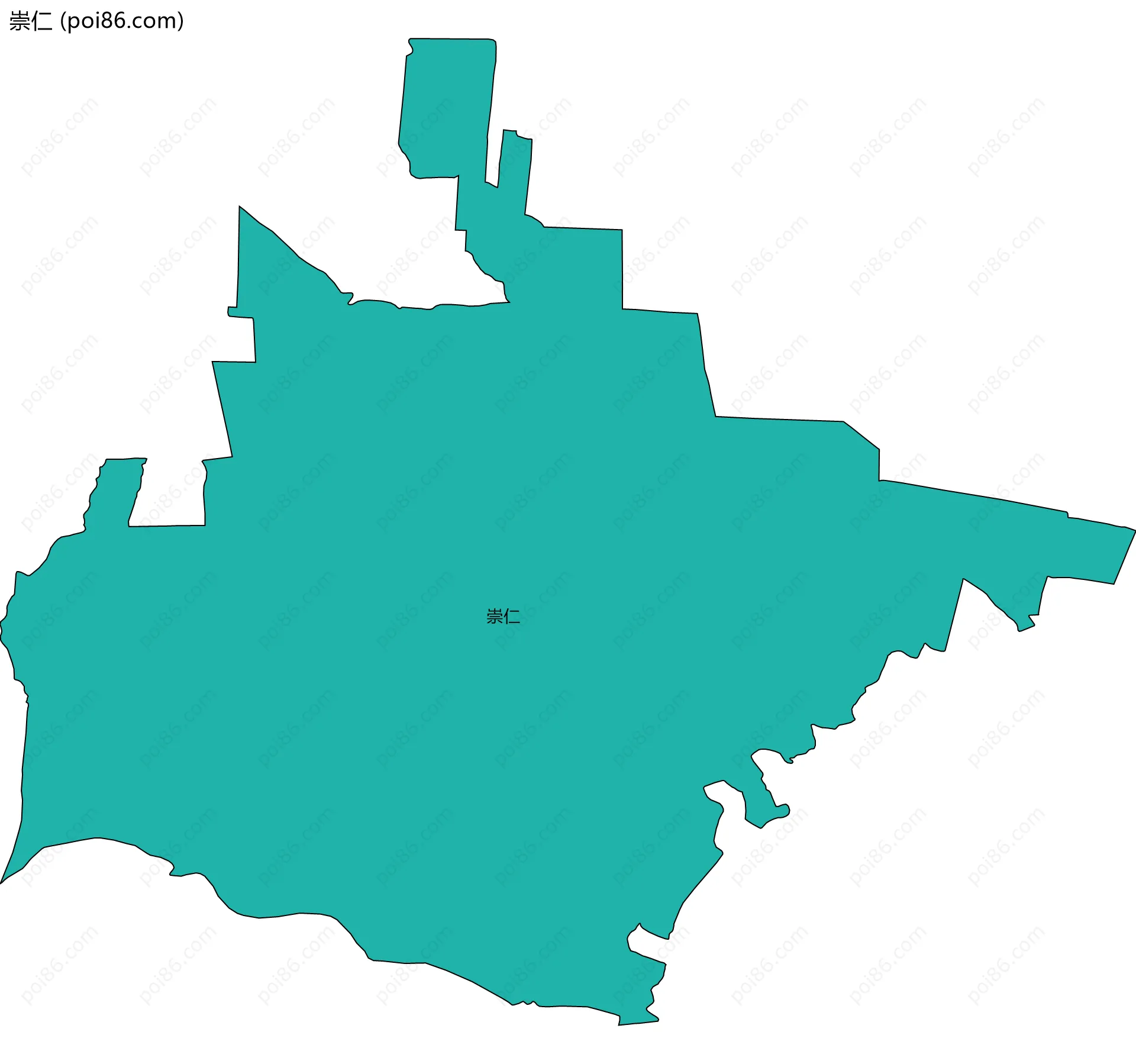崇仁边界地图