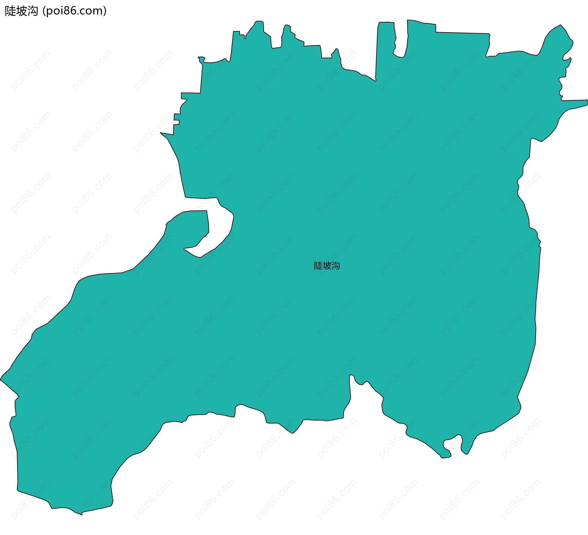 陡坡沟边界地图